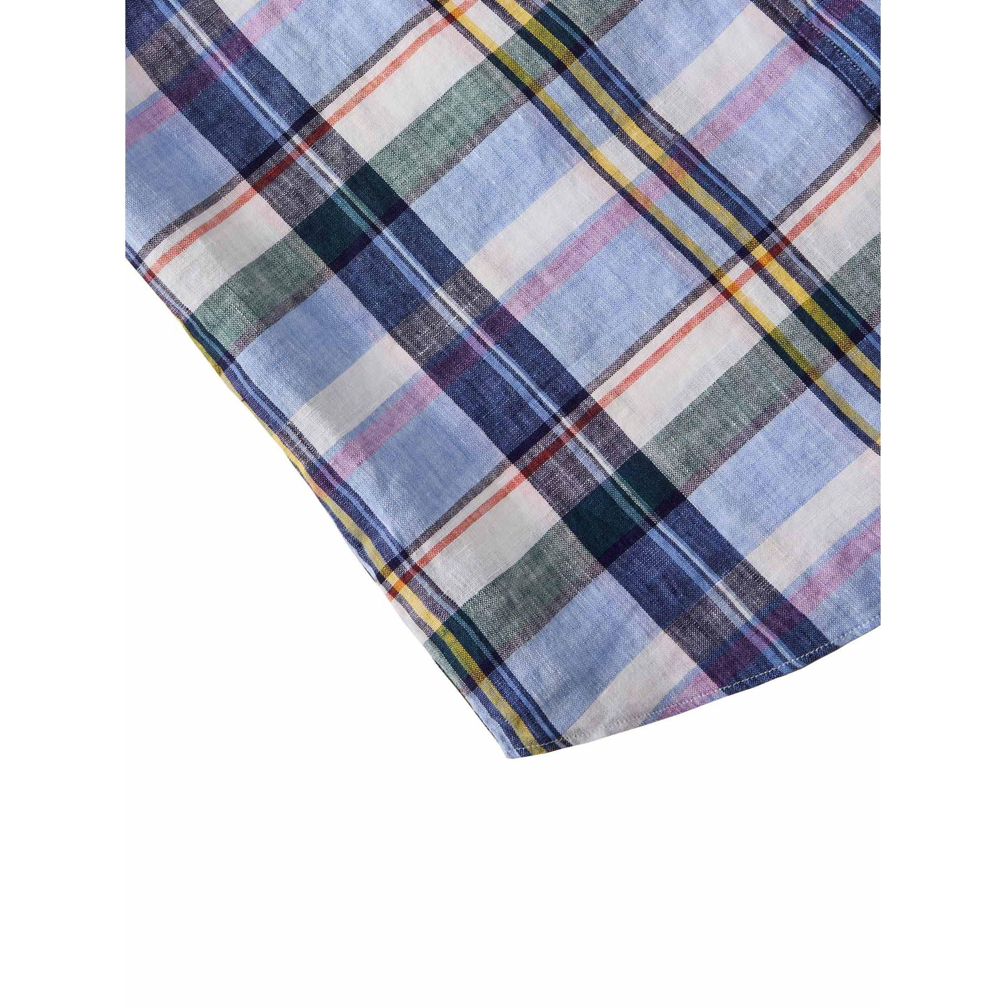 Morgan Plaid Linen Short Sleeve Shirt — Image 4