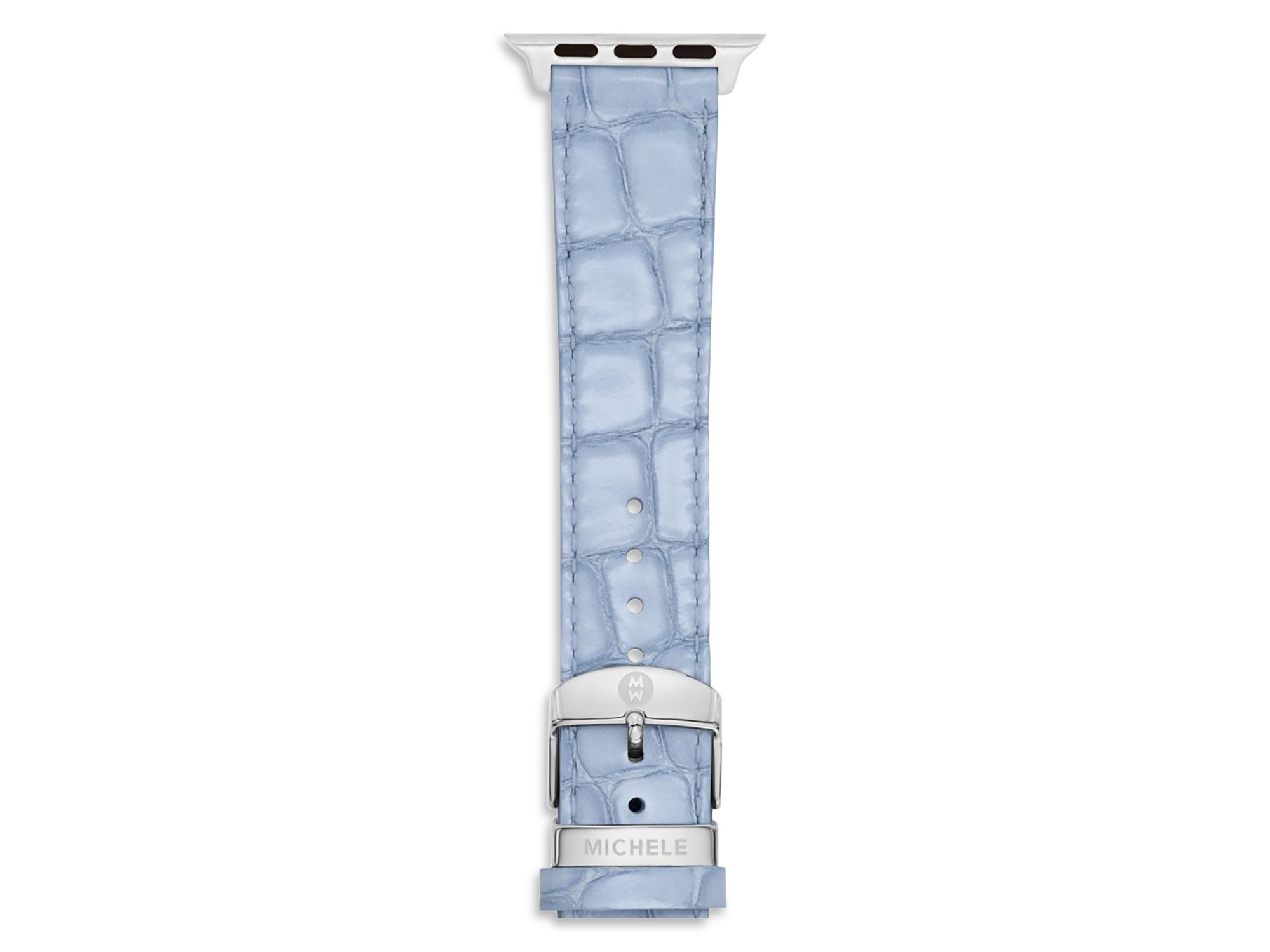 Pastel Blue Leather Band for Apple Watch®, 38/40/41/42mm and 42/44/45/46/49mm — Image 3