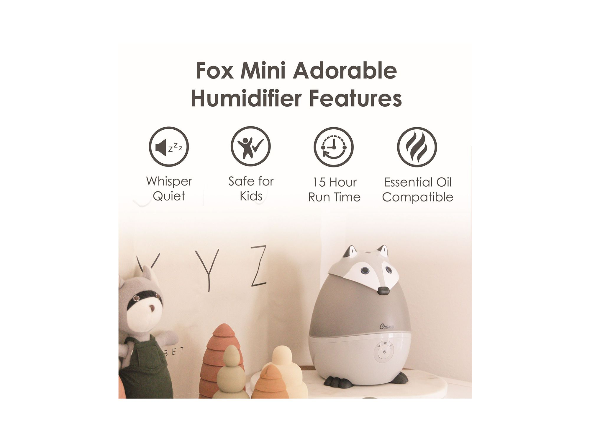 Adorable - Mini Fox - Cool Mist Humidifier, 0.5 Gal. — Image 5