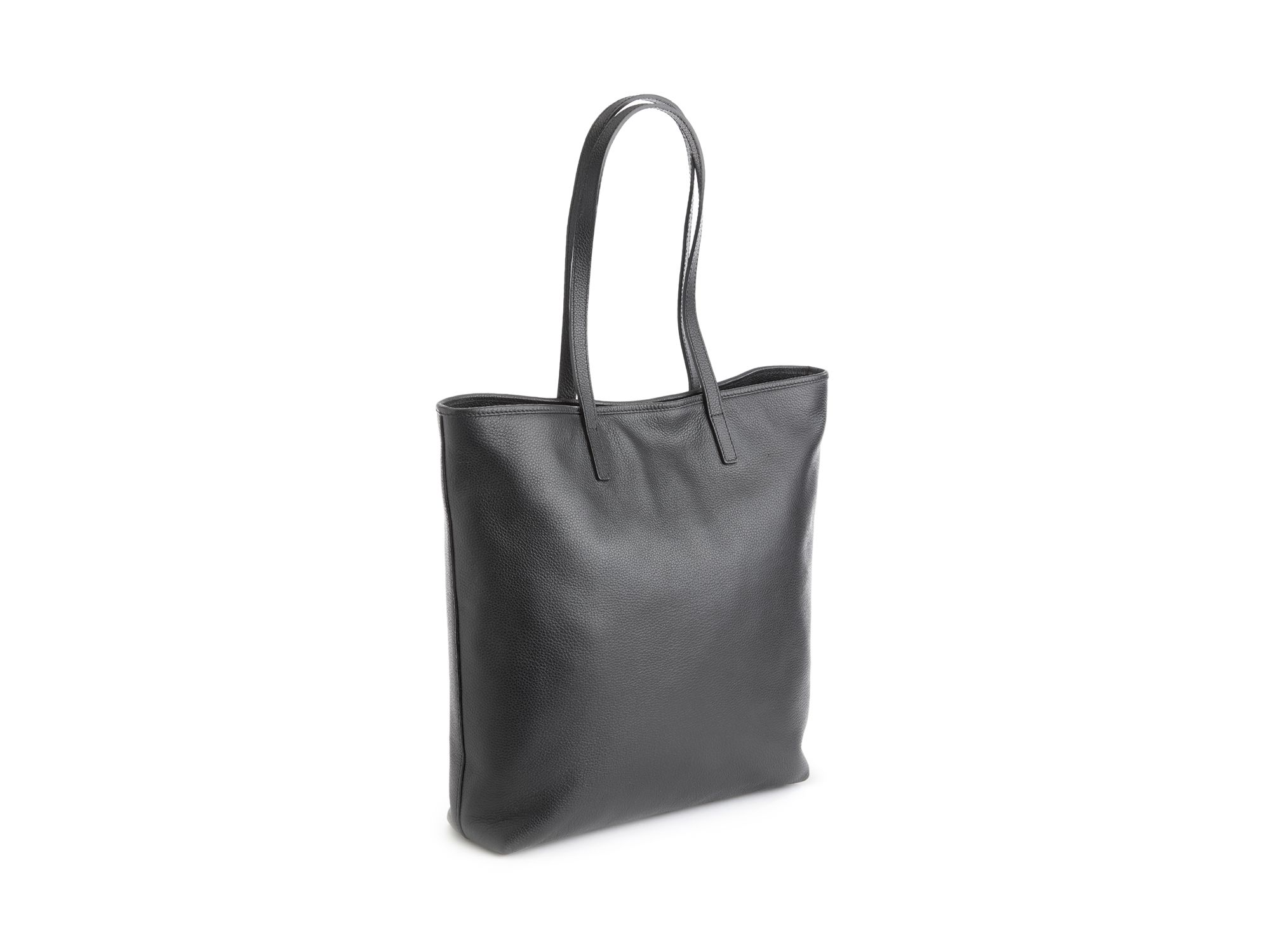 Pebble Grain Leather Tall Tote — Image 3