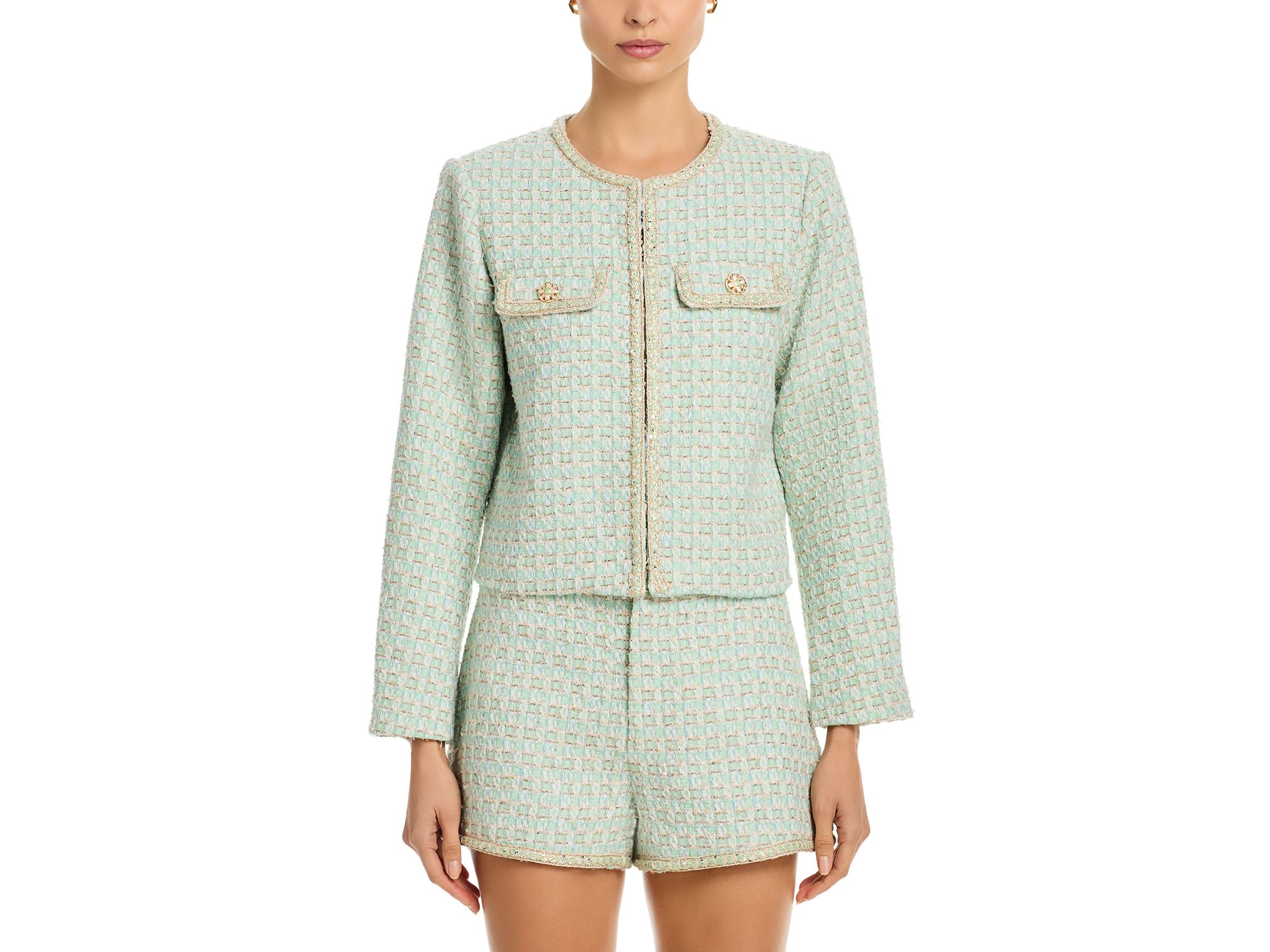 Tweed Braided Trim Jacket — Image 4