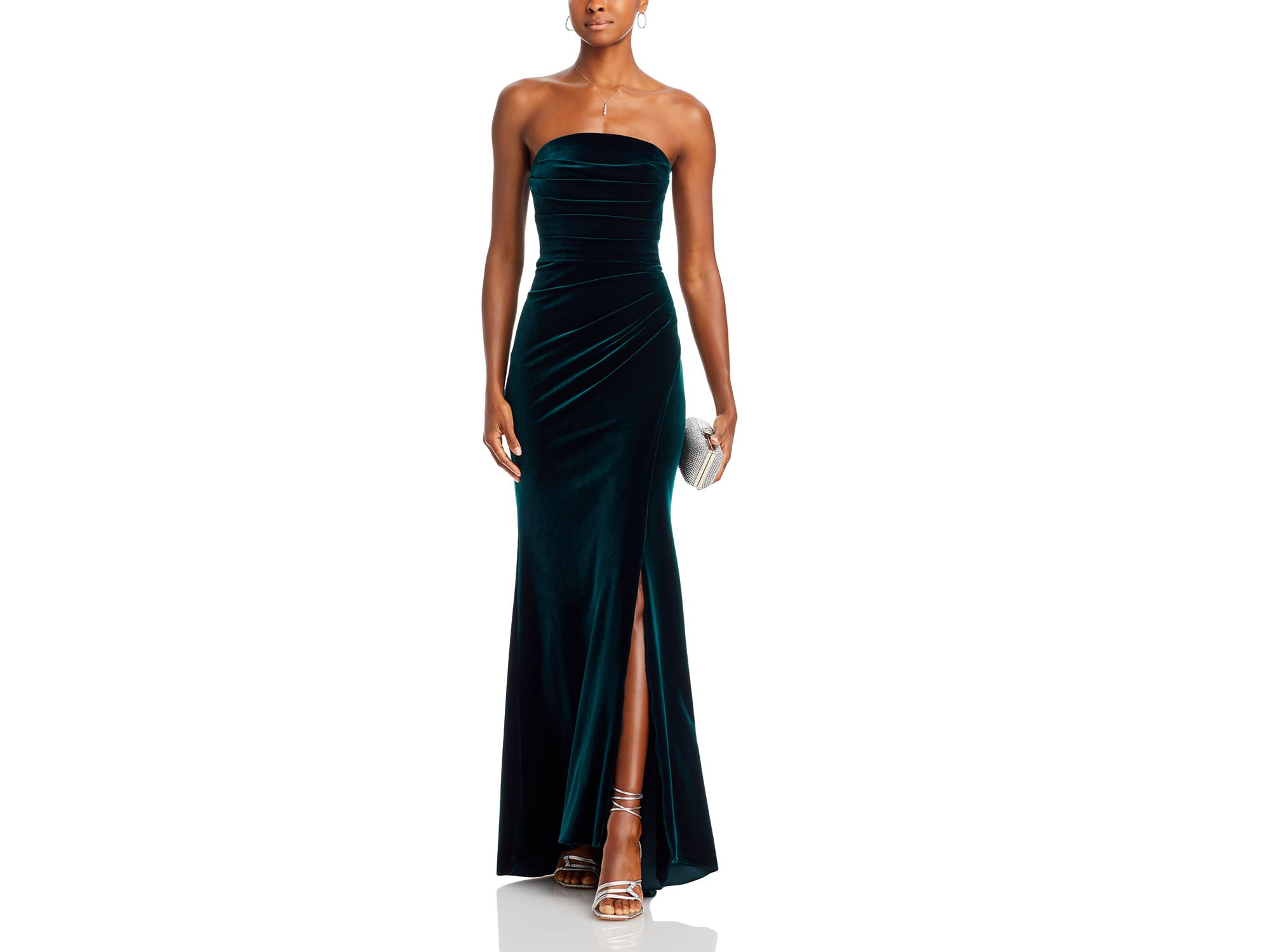 Velvet Strapless Gown - Exclusive — Image 4