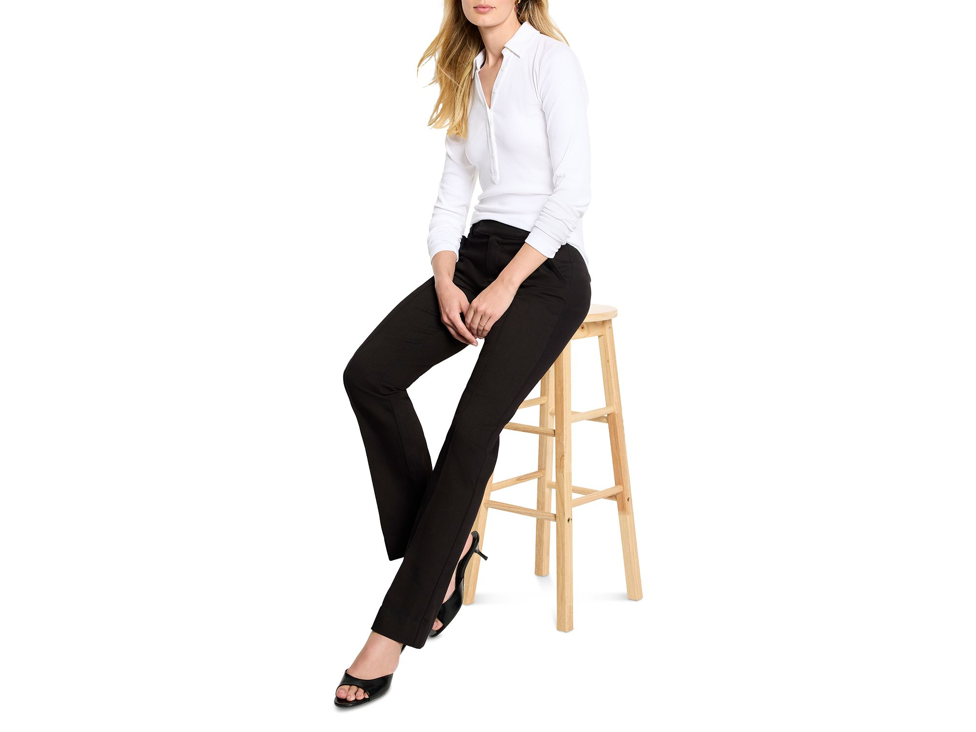 Perfect Knit Ribbed Polo Top — Image 3