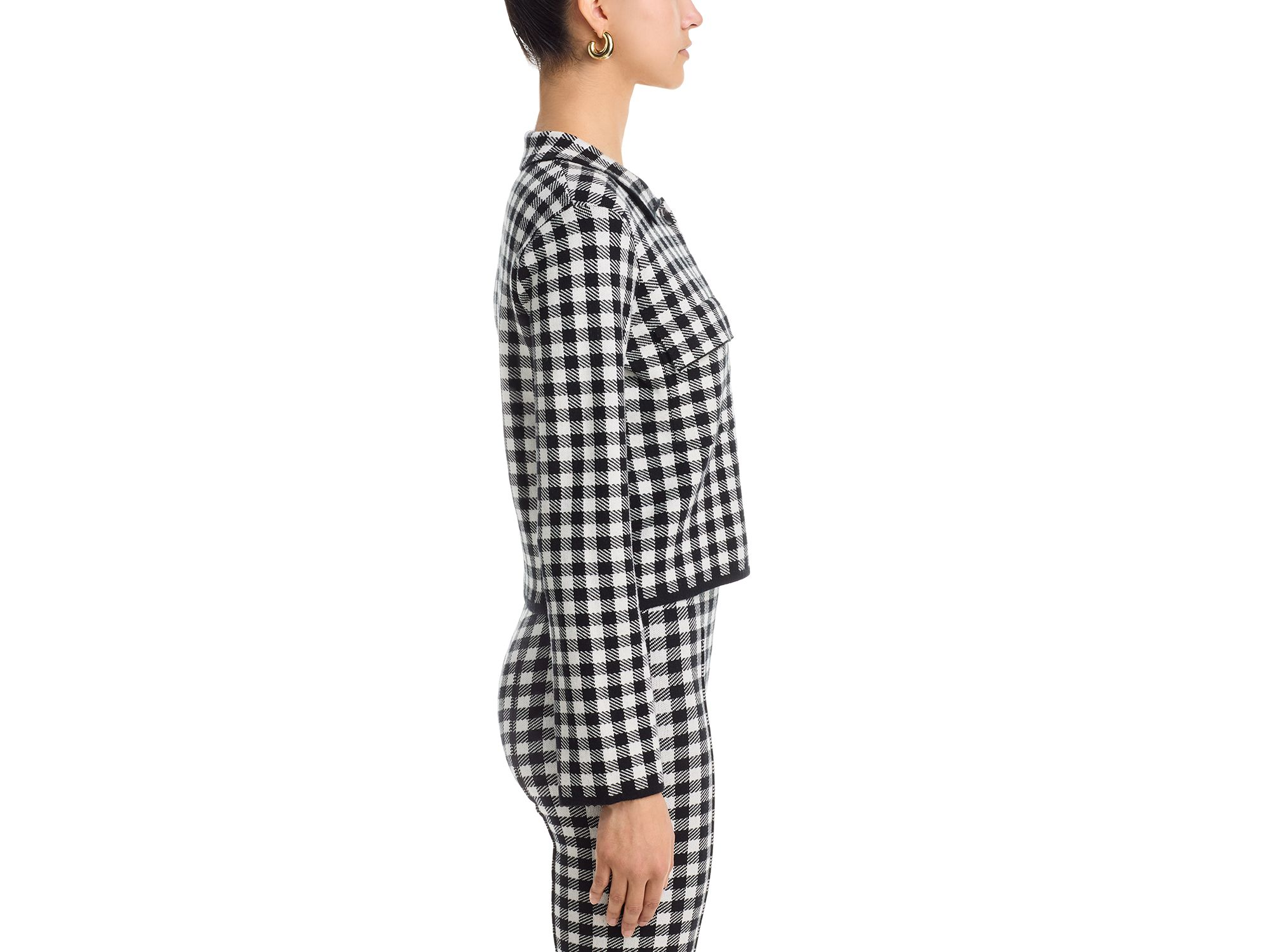 Gingham Knit Jacket - Exclusive — Image 6