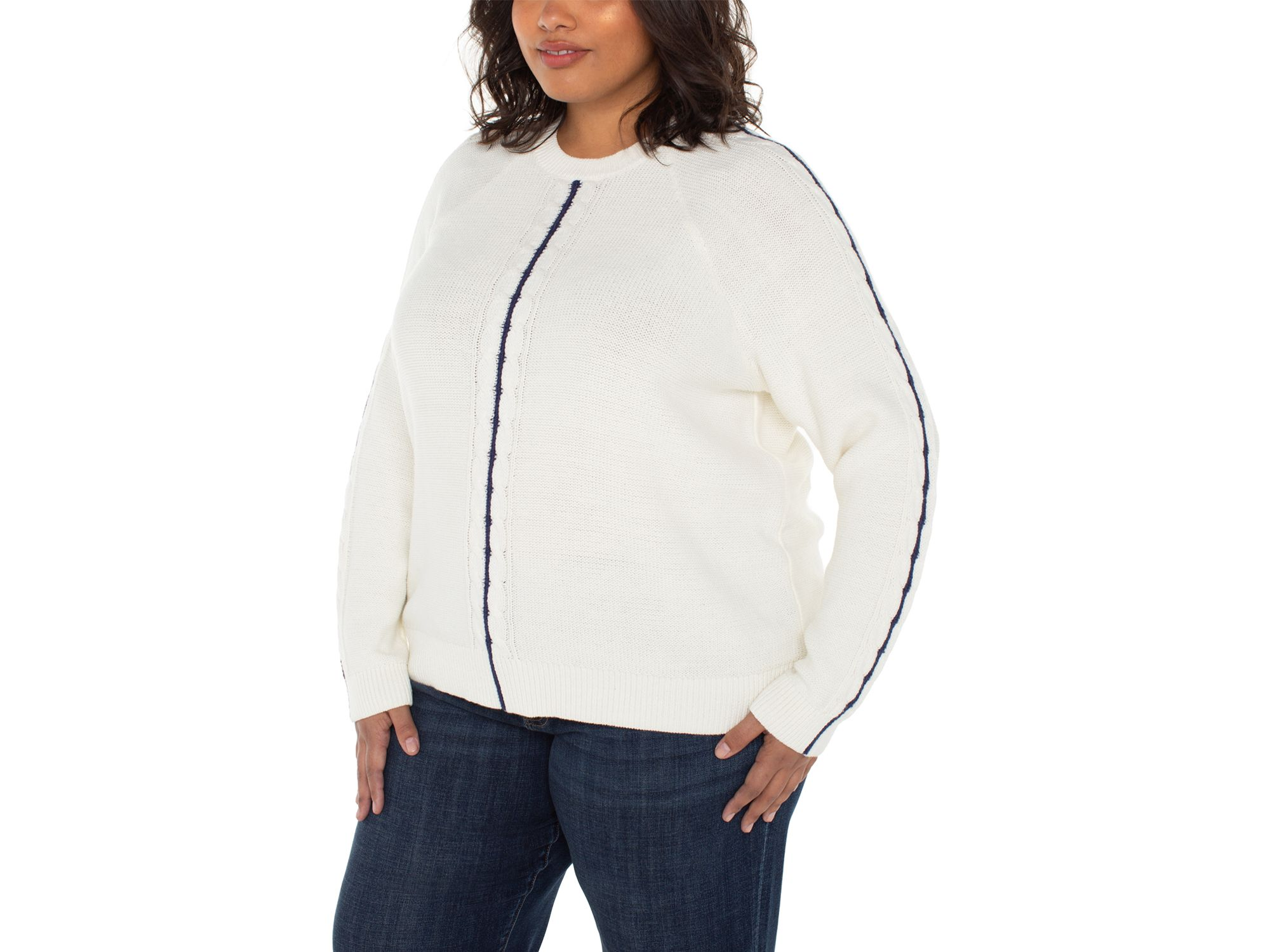 Long Sleeve Crewneck Raglan Sweater — Image 4