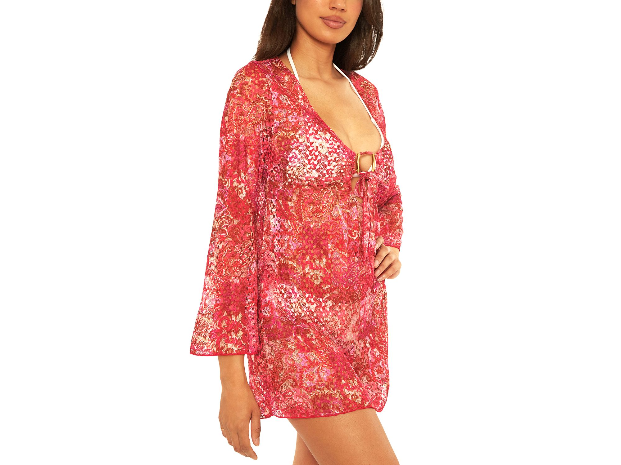 Bali Tie Front Swim Cover-Up Tunic — Image 7