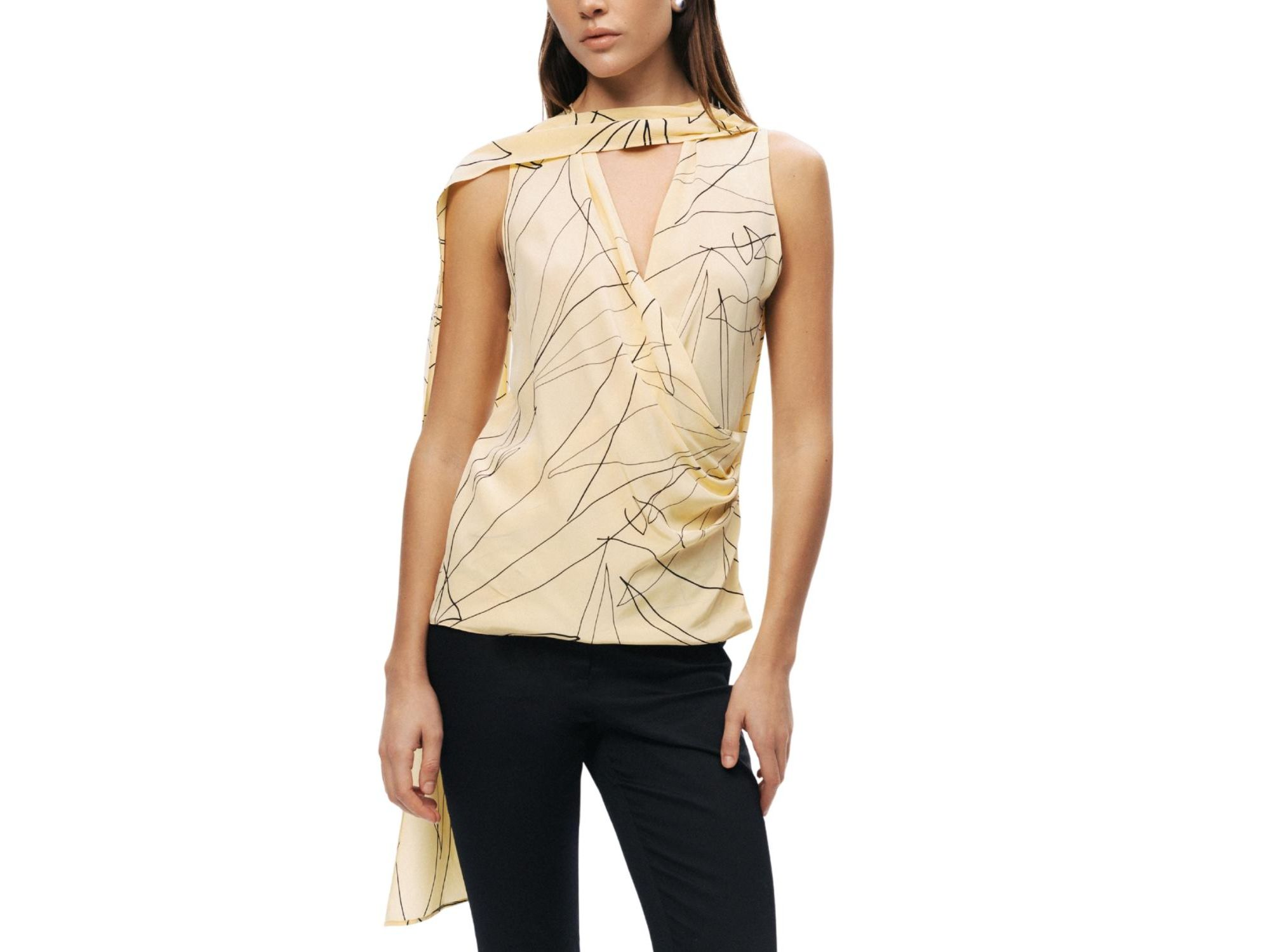 Shawl Detail Blouse — Image 4