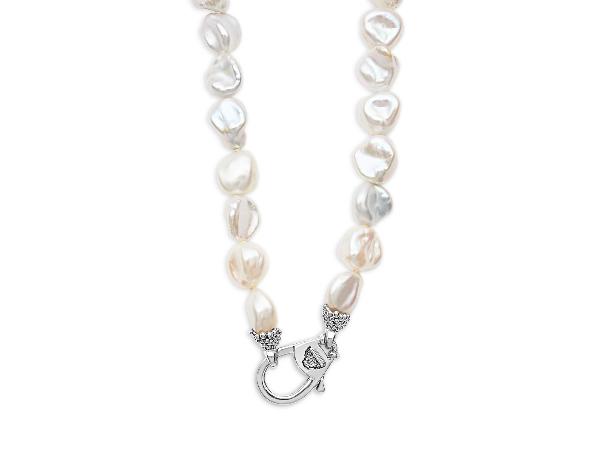 Sterling Silver Luna Keshi Pearl & Caviar Bead Long Strand Necklace, 34" — Image 6