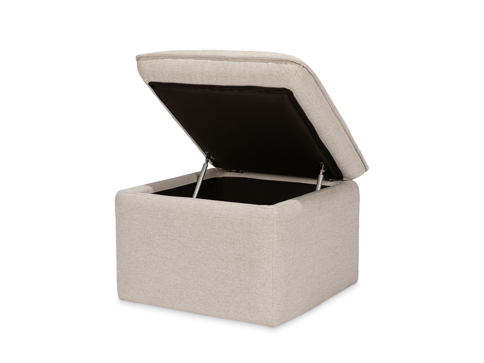 Cali Storage Ottoman in Eco Performance Fabric with USB port | Water Repellent & Stain Resistant — Image 4
