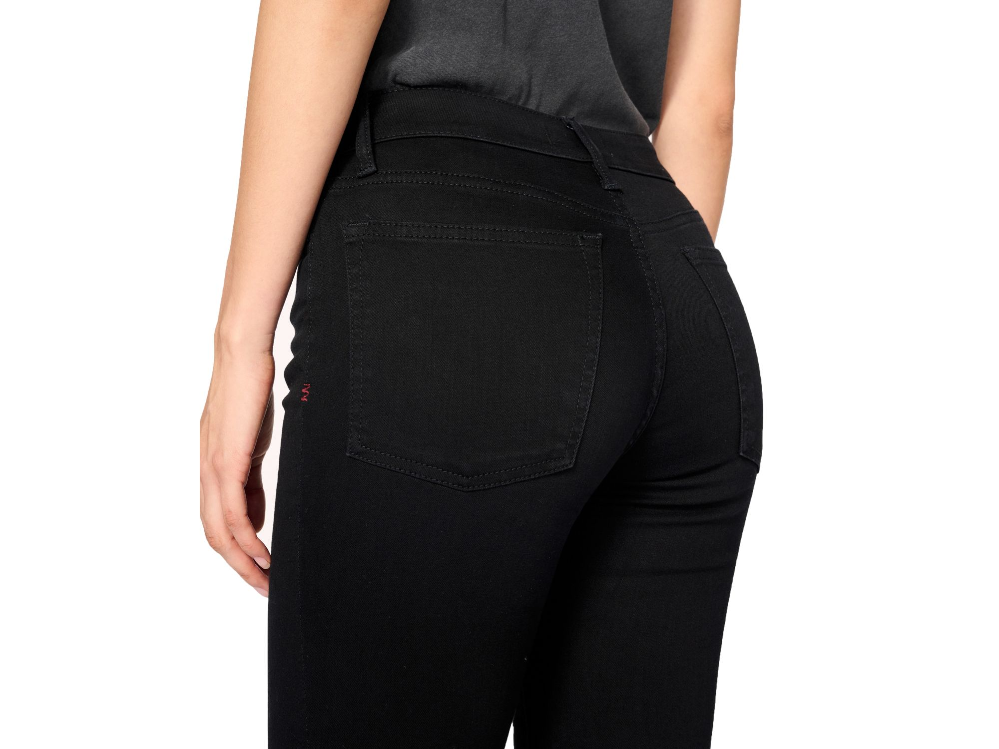 JFK Mid Rise Skinny Jean in Black — Image 3