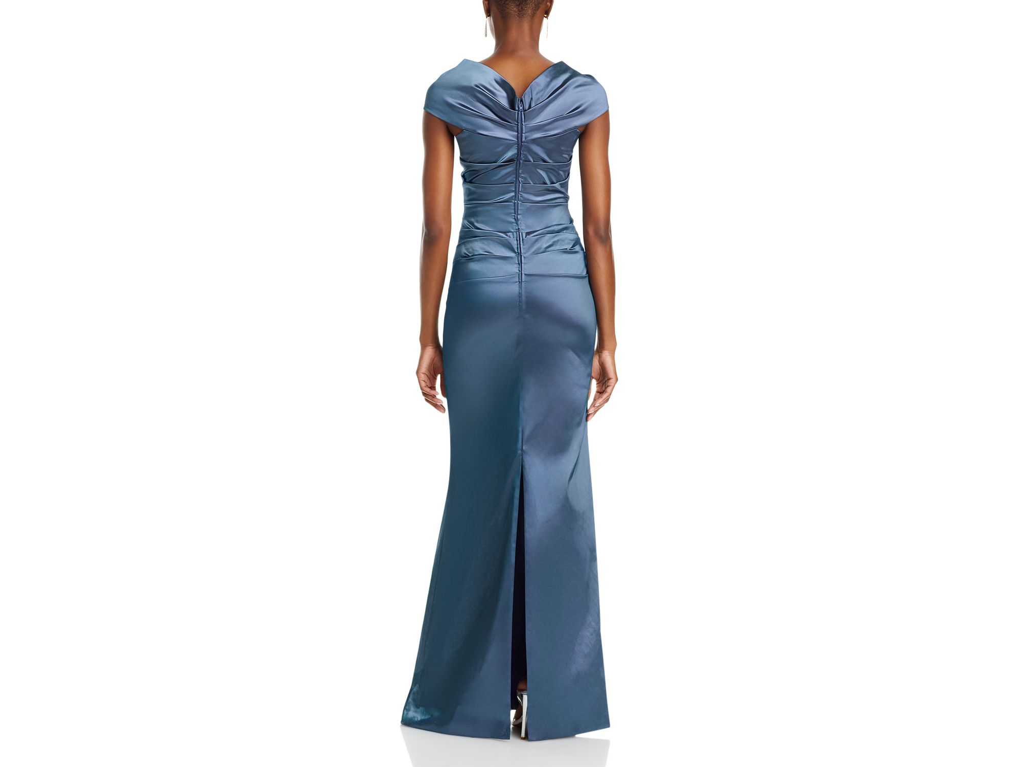 Ruched Cape Neck Gown — Image 5