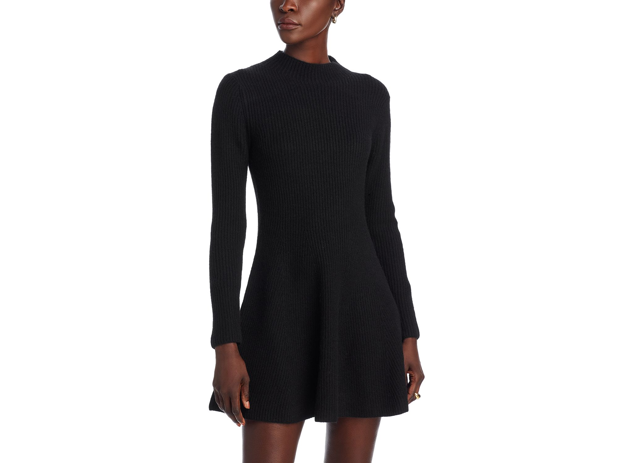 Mock Neck Knit Long Sleeve Dress - Exclusive — Image 4