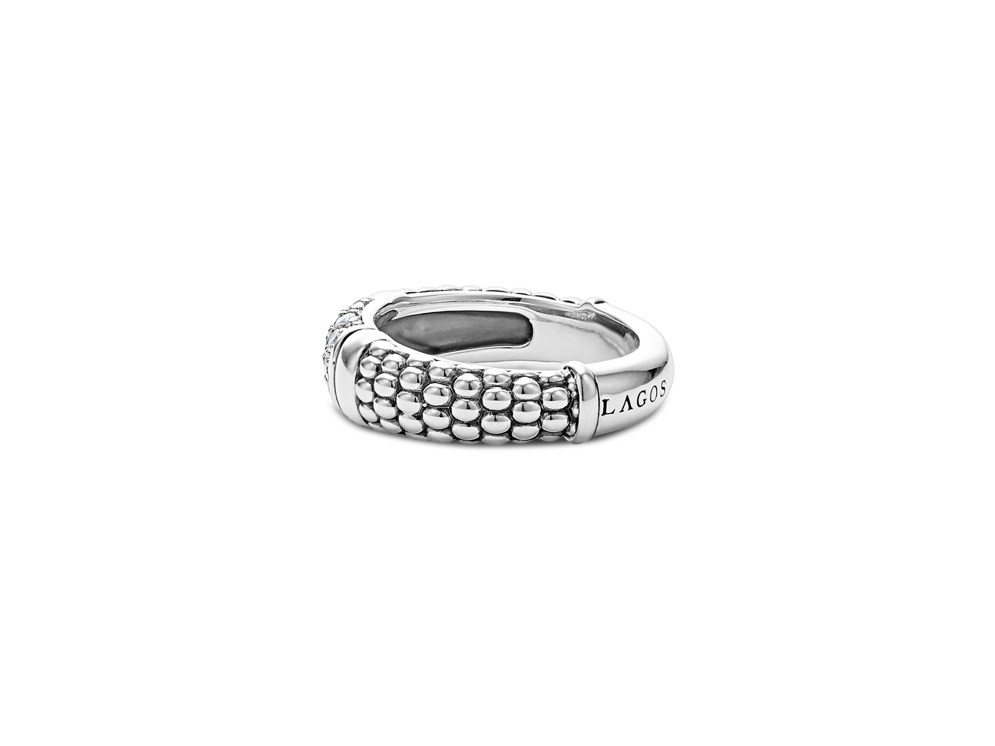 Sterling Signature Caviar Pavé Diamond Ring — Image 5