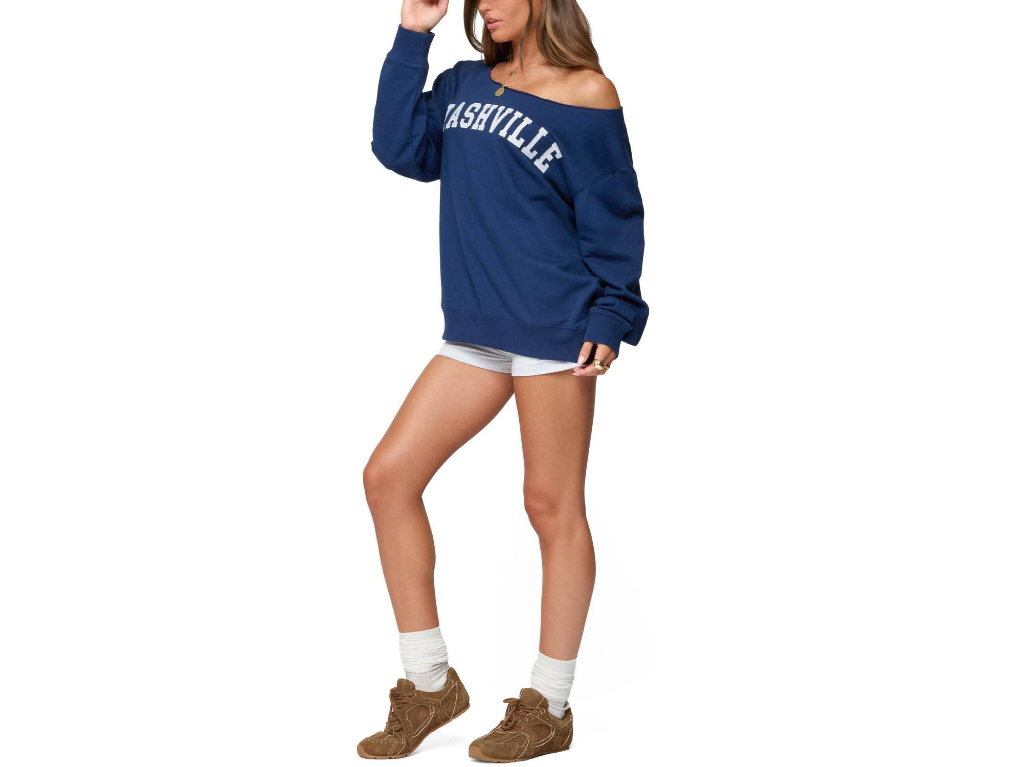Nashville Oversized Wide Neck Sweatshirt — Image 4