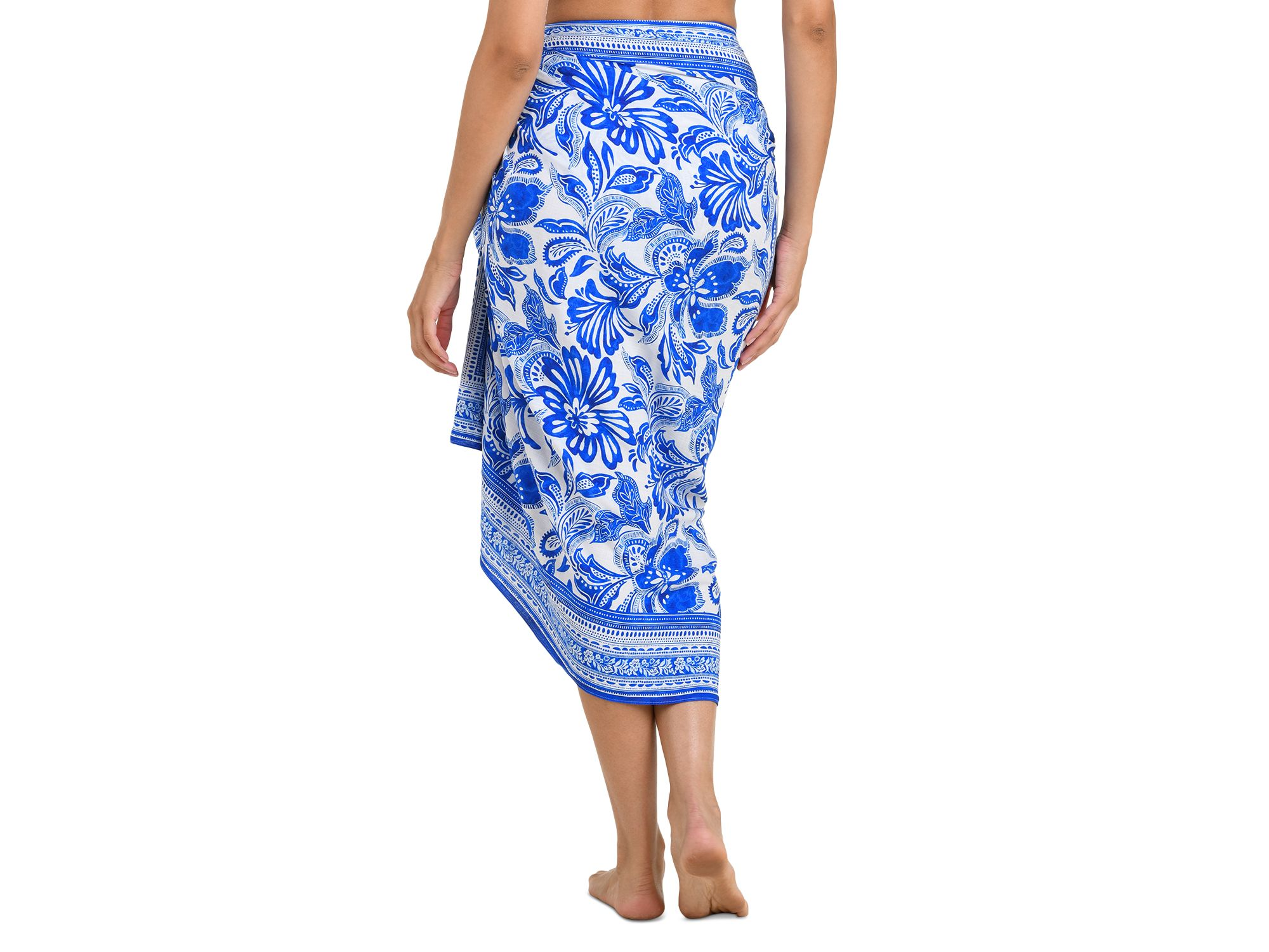 Botanical Brocade Pareo Swim Cover-Up — Image 4