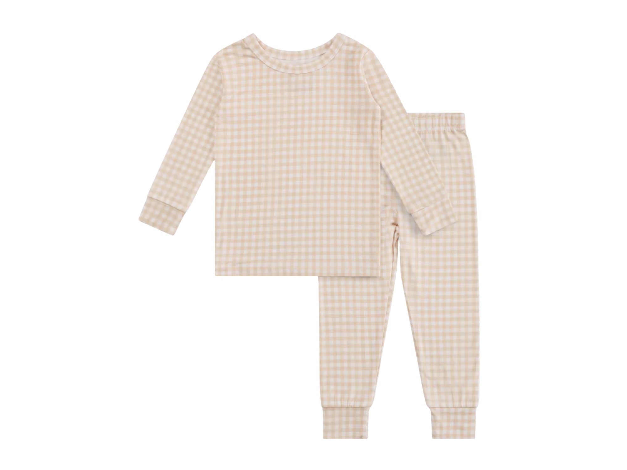 Boys' Sandstone Gingham Pajama Set - Baby, Little Kid — Image 6