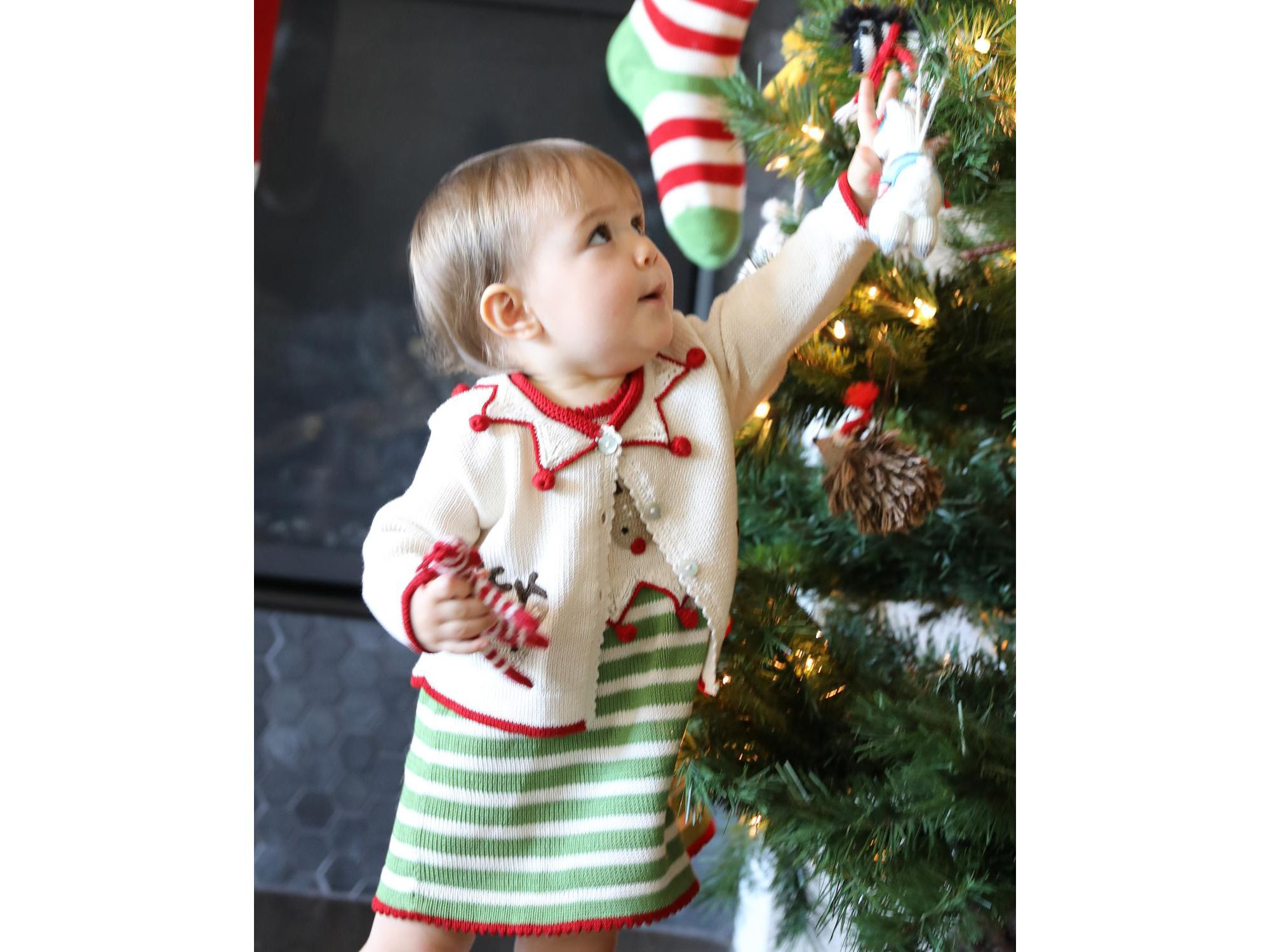 Unisex Knit Reindeer Cardigan — Image 3