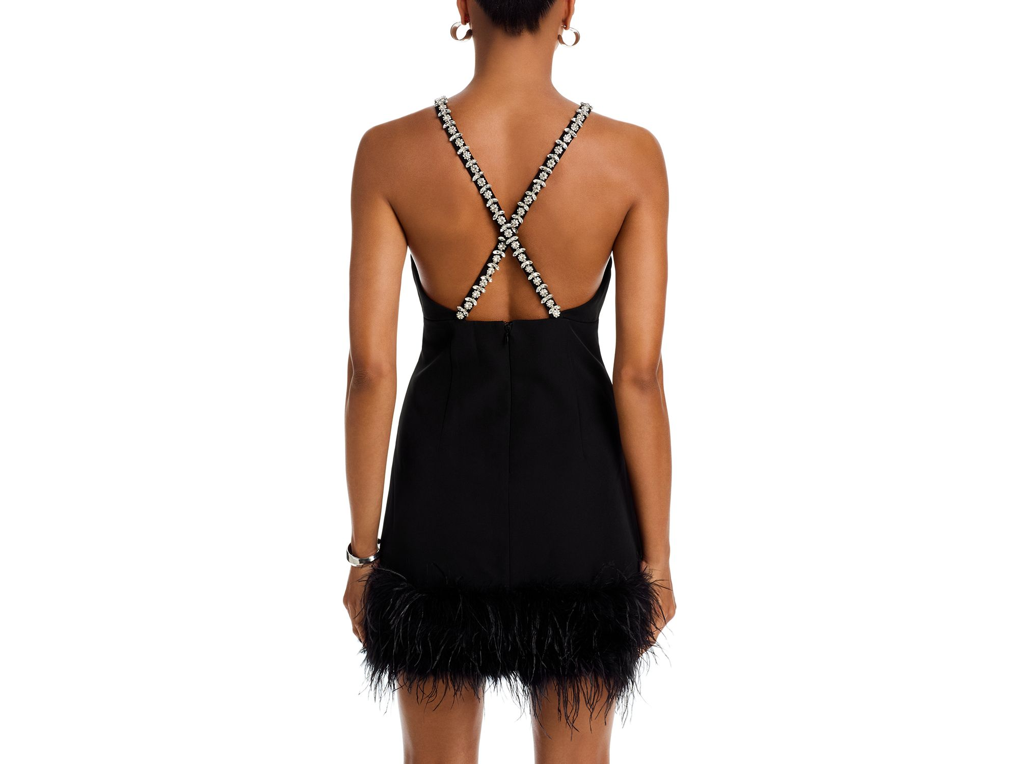Feather Embellished Tank Dress — Image 3