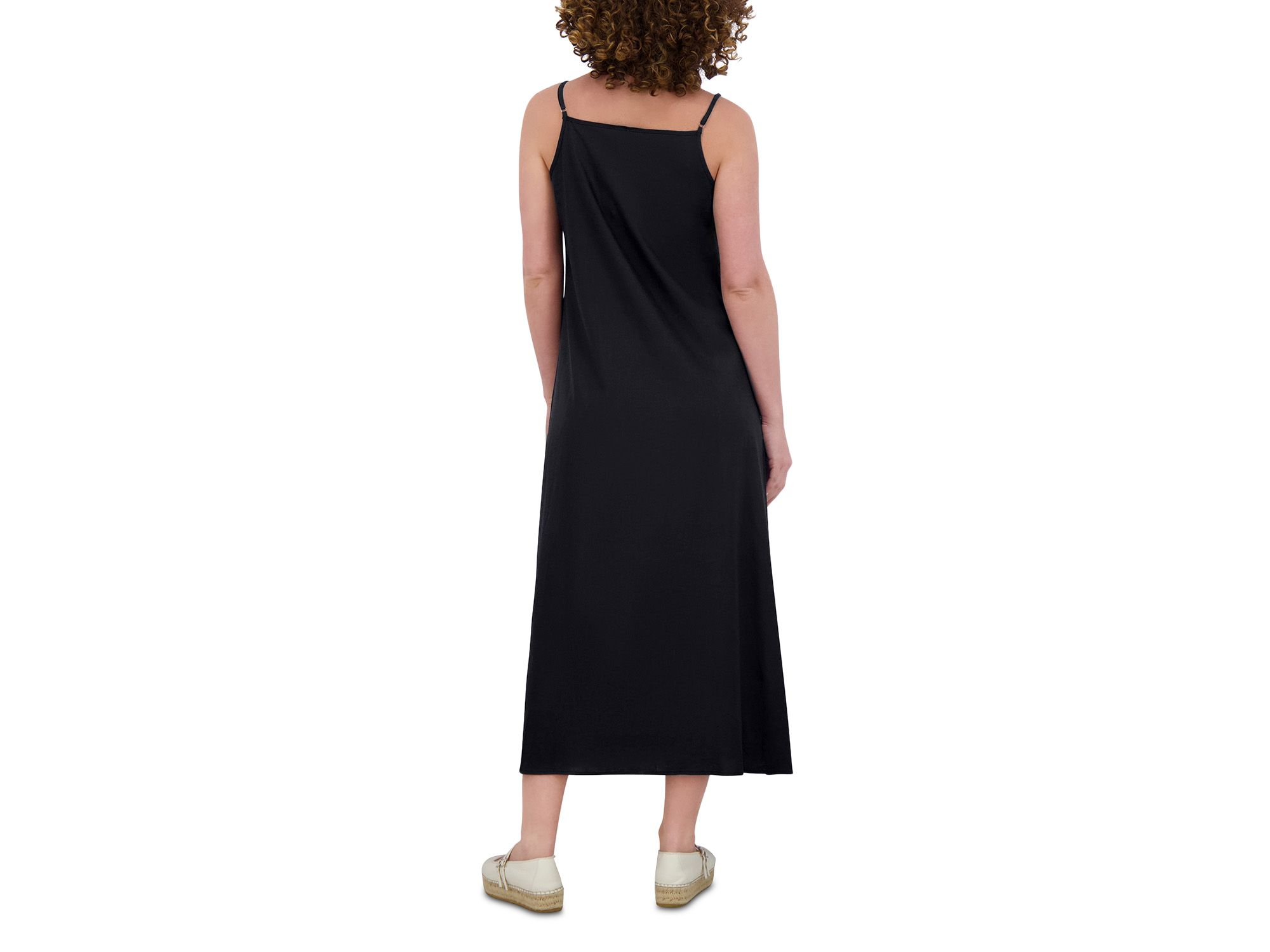 Linen Blend A Line Slip Dress — Image 3