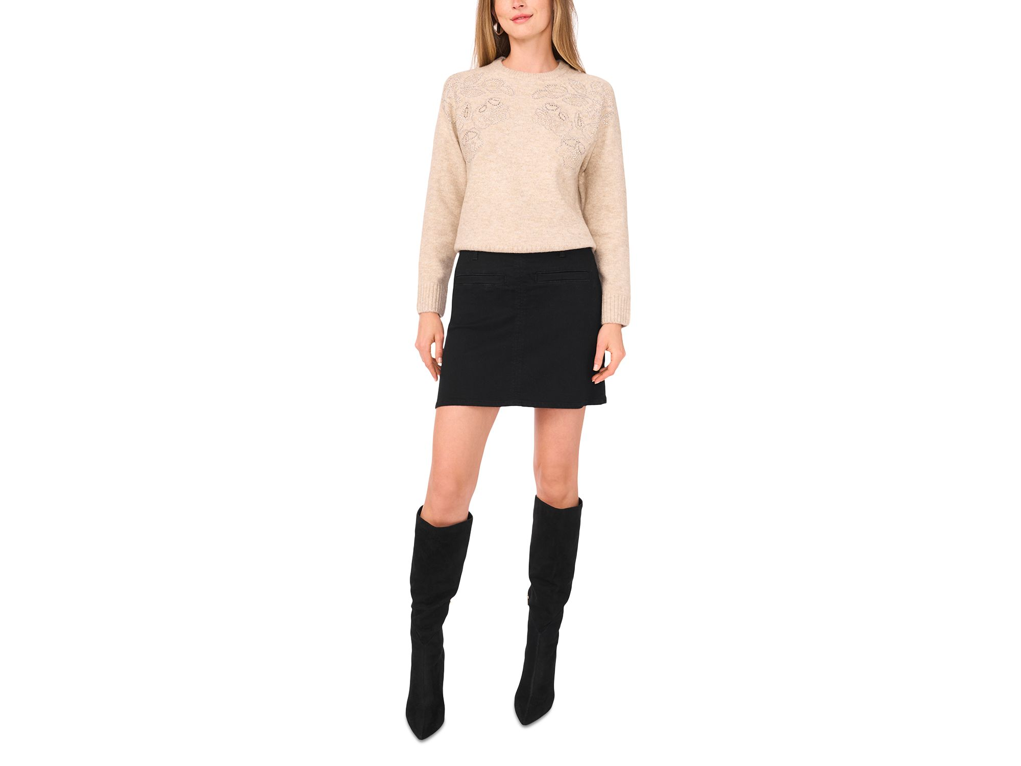 Embellished Crewneck Sweater — Image 3