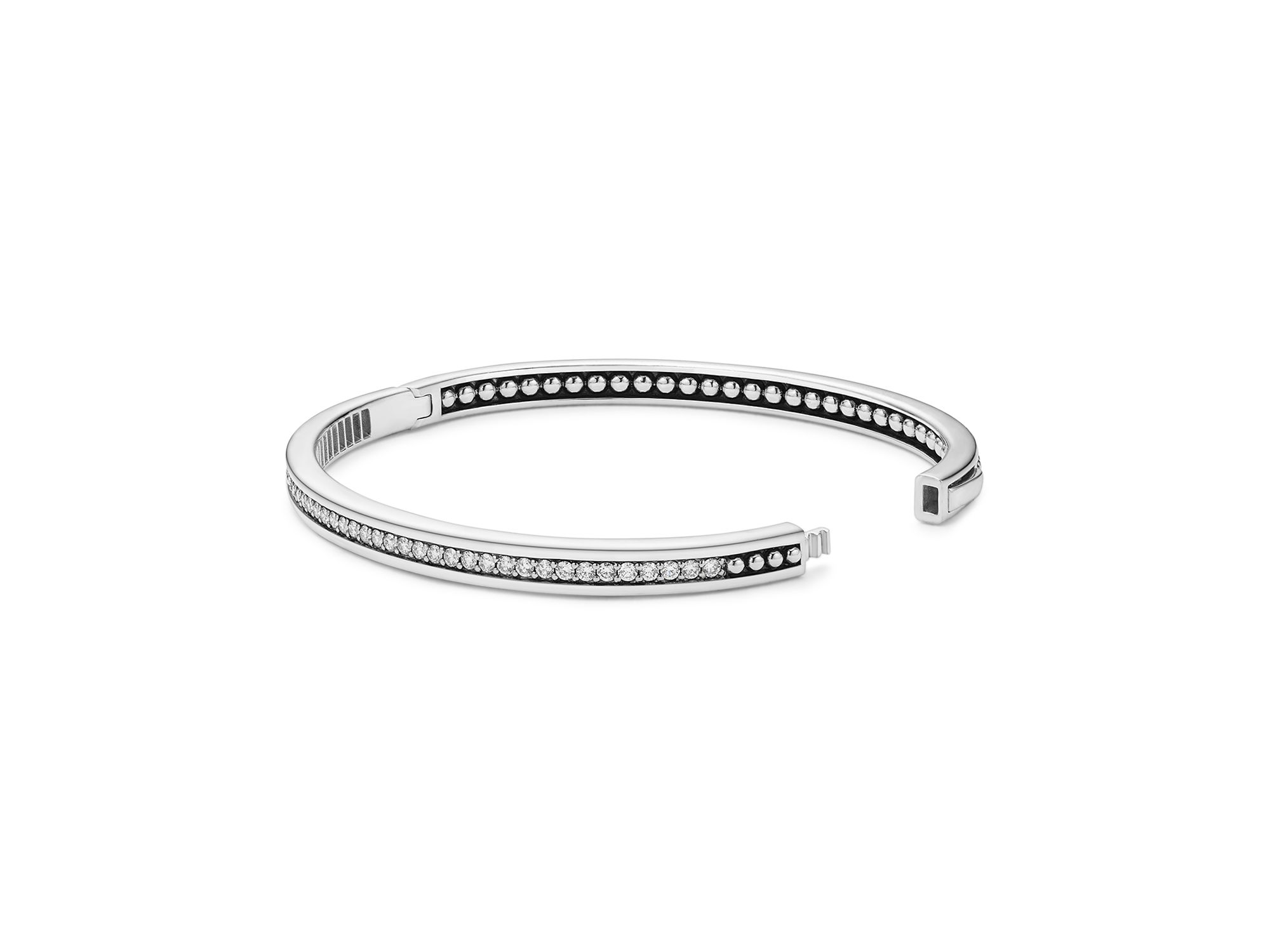 Sterling Caviar Spark Diamond Bangle Bracelet — Image 5