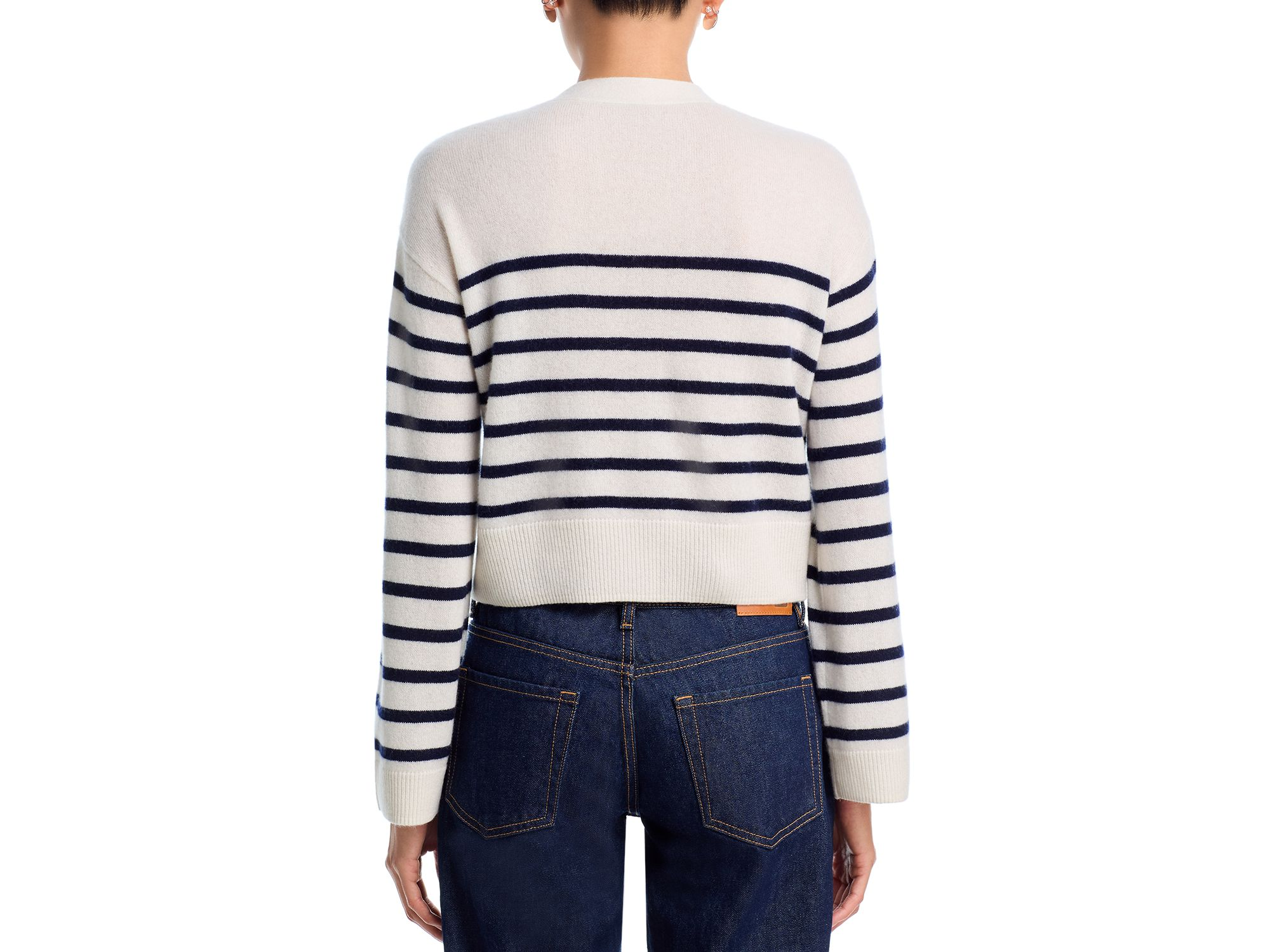 100% Cashmere V Neck Cardigan Sweater - Exclusive — Image 3