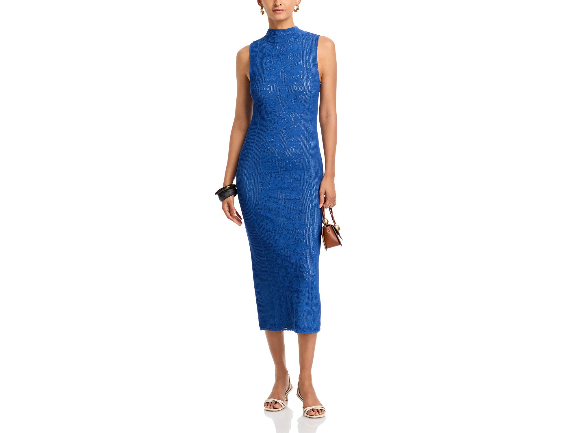 Placed Crochet Midi Dress - Exclusive — Image 4