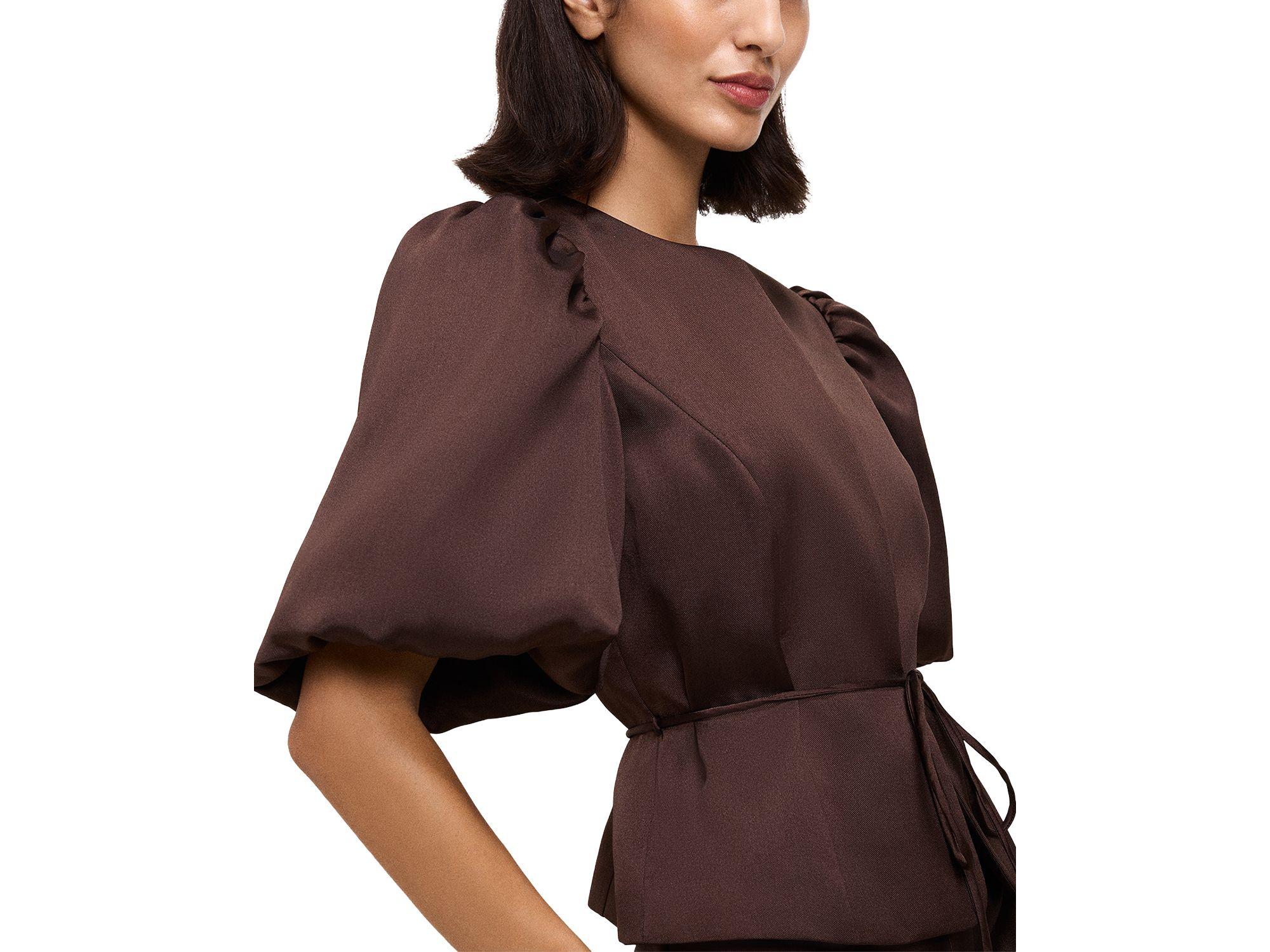 Ivy Satin Puff Sleeve Jacket — Image 4