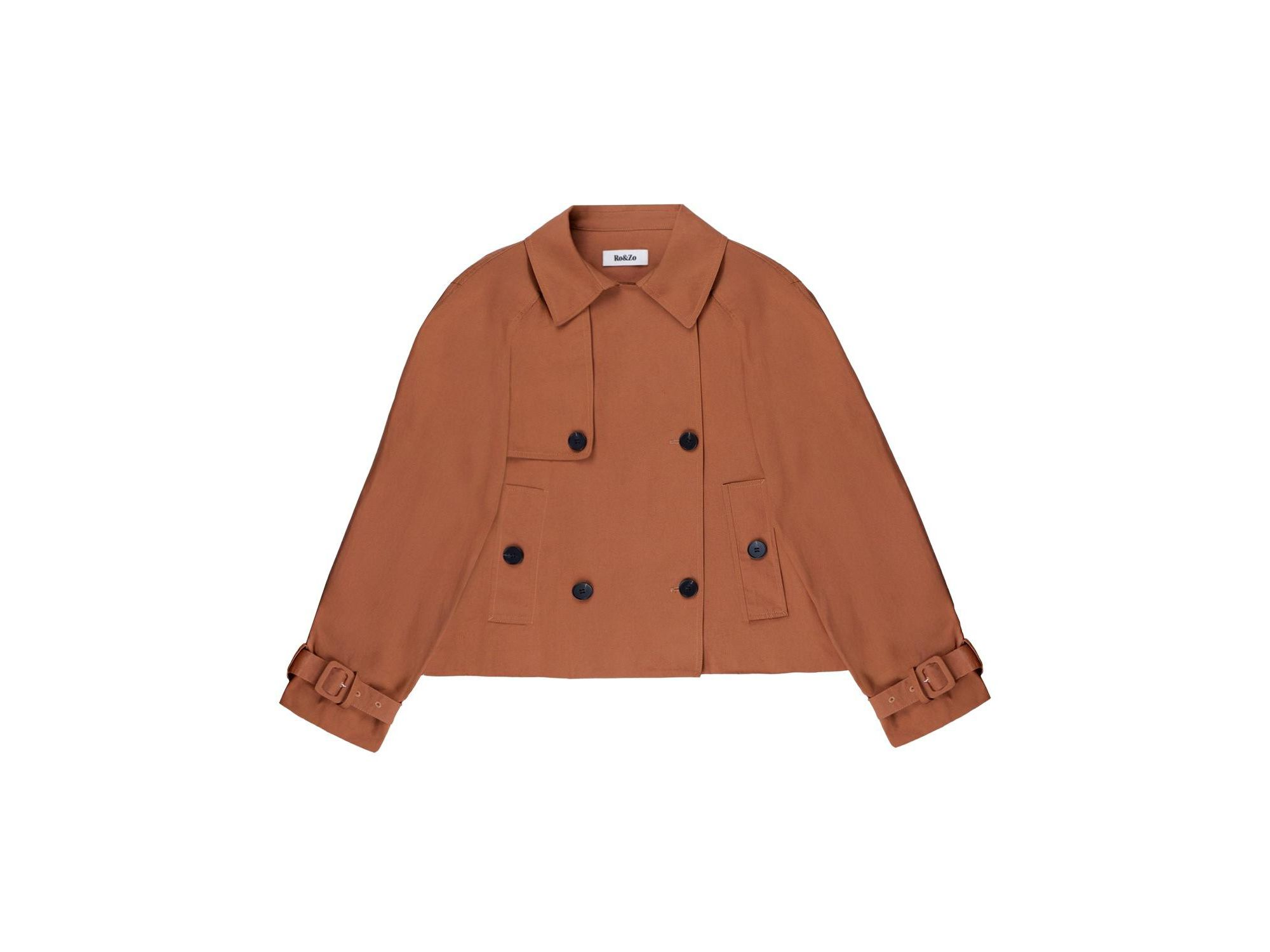 Long Sleeve Short Trench Jacket — Image 4