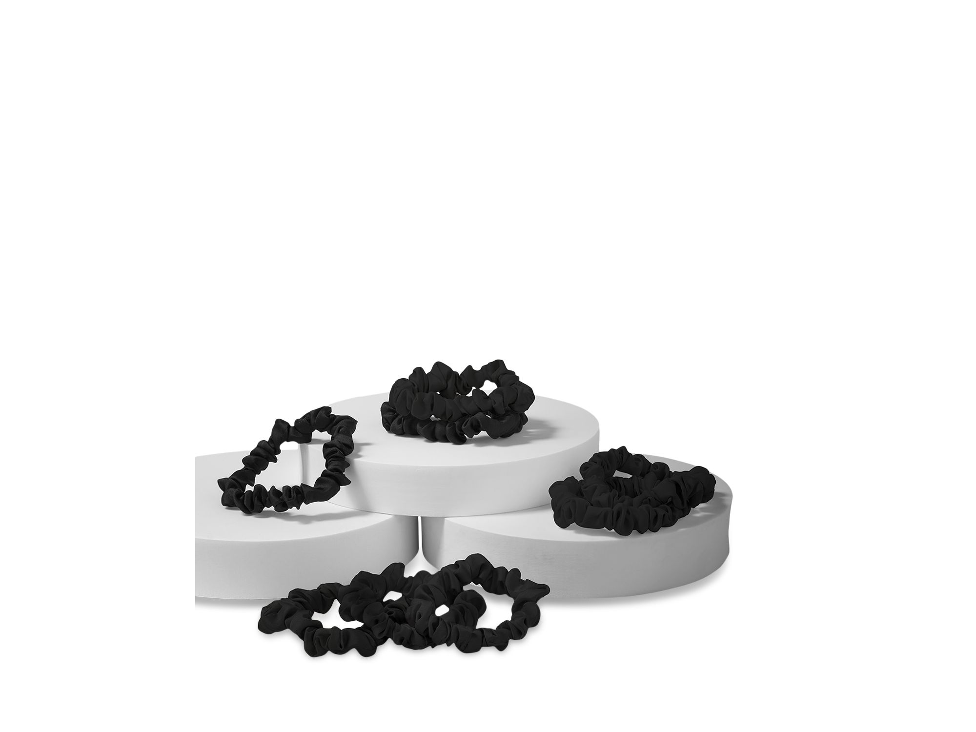 Ruched Ribbon Scrunchie, Pack of 8 — Image 6