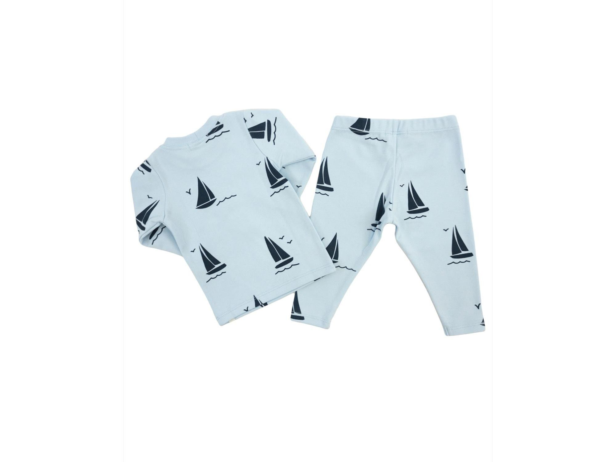 Boys' Denim Sailboat Print 2-Piece Set - Baby — Image 3