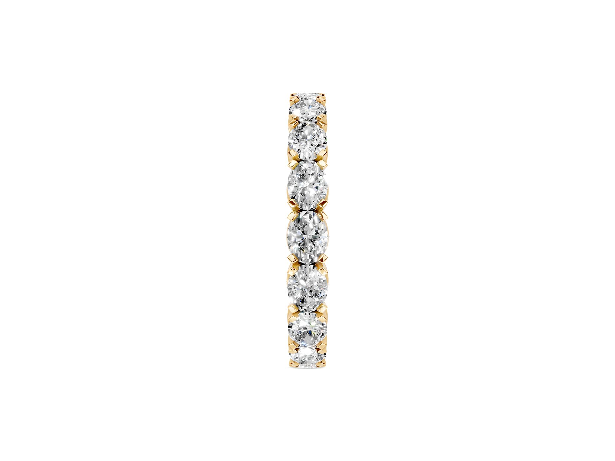 Diamond Oval Cut Eternity Band in 14K Yellow Gold, 2.0 tcw — Image 3
