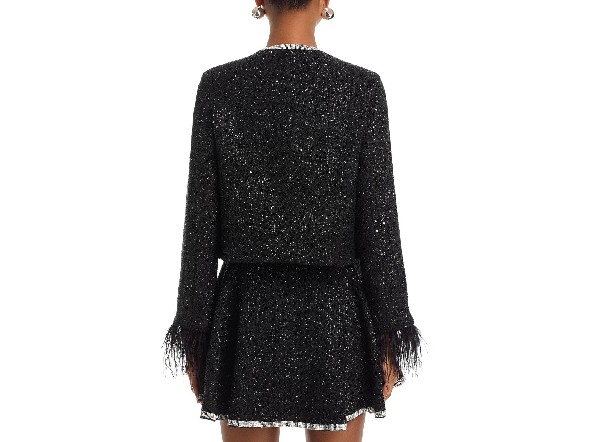 Rhinestone & Feather Tweed Jacket - Exclusive — Image 4