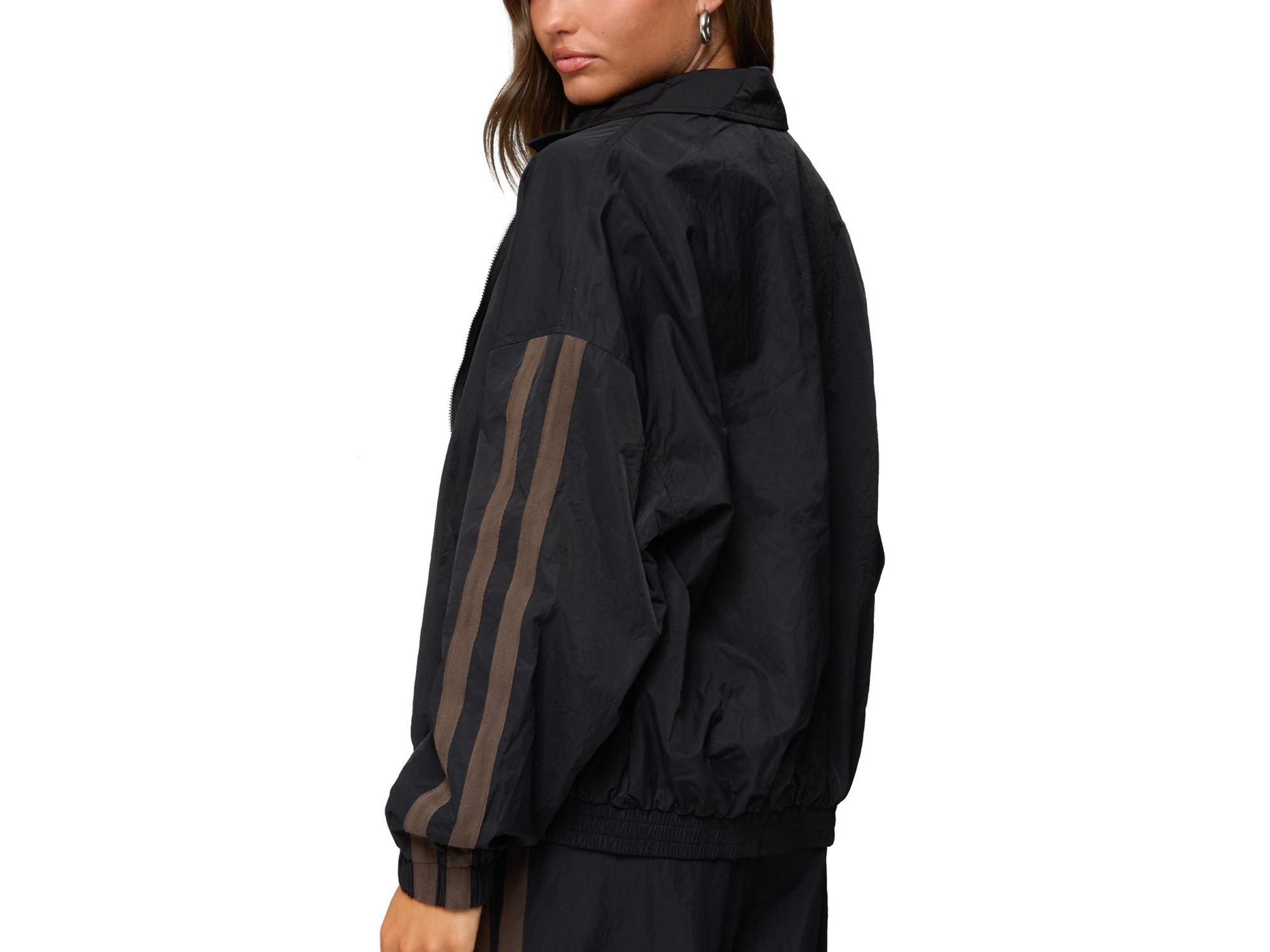 Kieran Stripey Nylon Track Jacket — Image 3