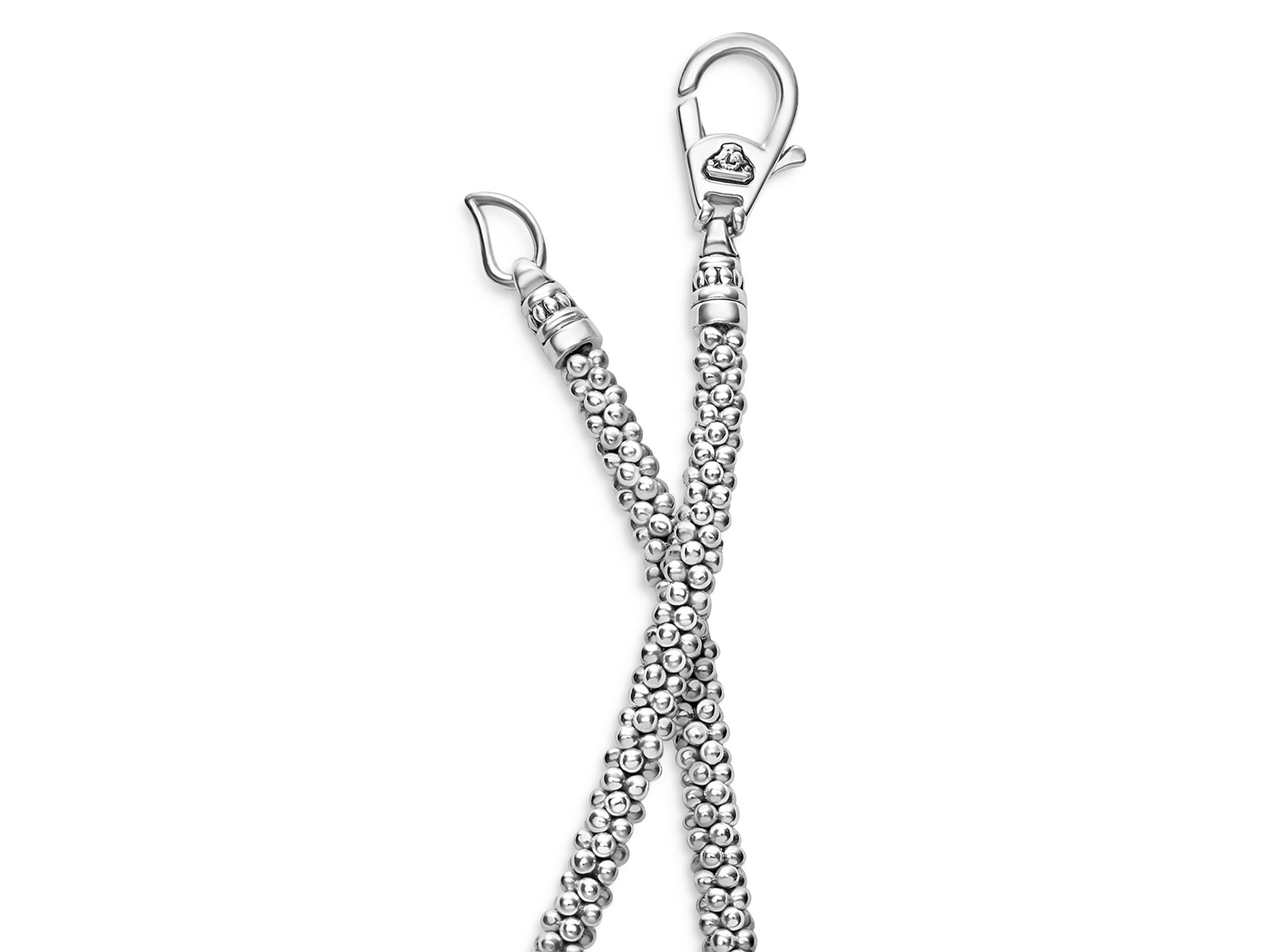 18K Yellow Gold & Sterling Silver Diamond Interlocking Ring Pendant Necklace, 18" — Image 3