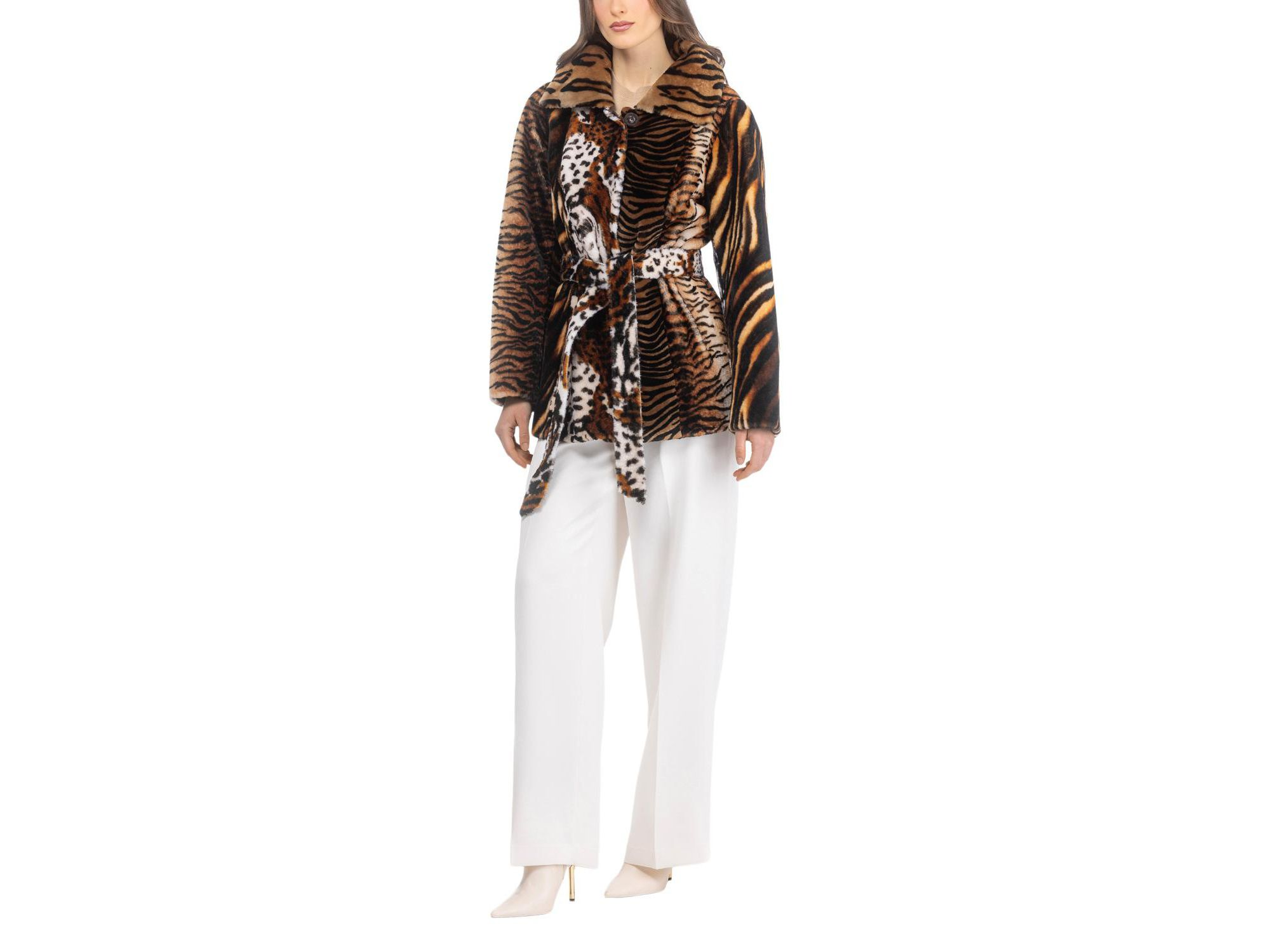 Shearling Jacket with Belt — Image 8