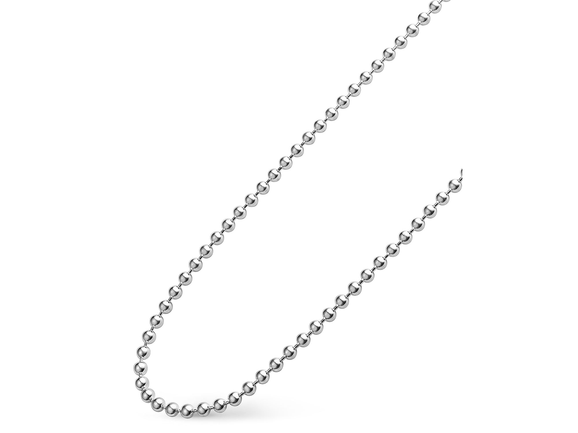 Sterling Caviar Beaded Necklace, 16-18" — Image 3