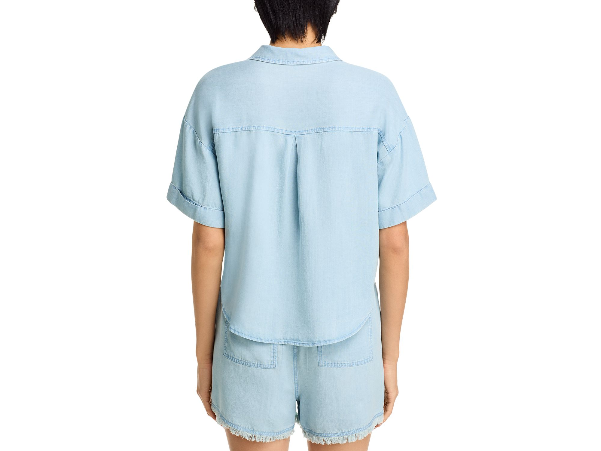 Chambray Button Front Top - Exclusive — Image 3