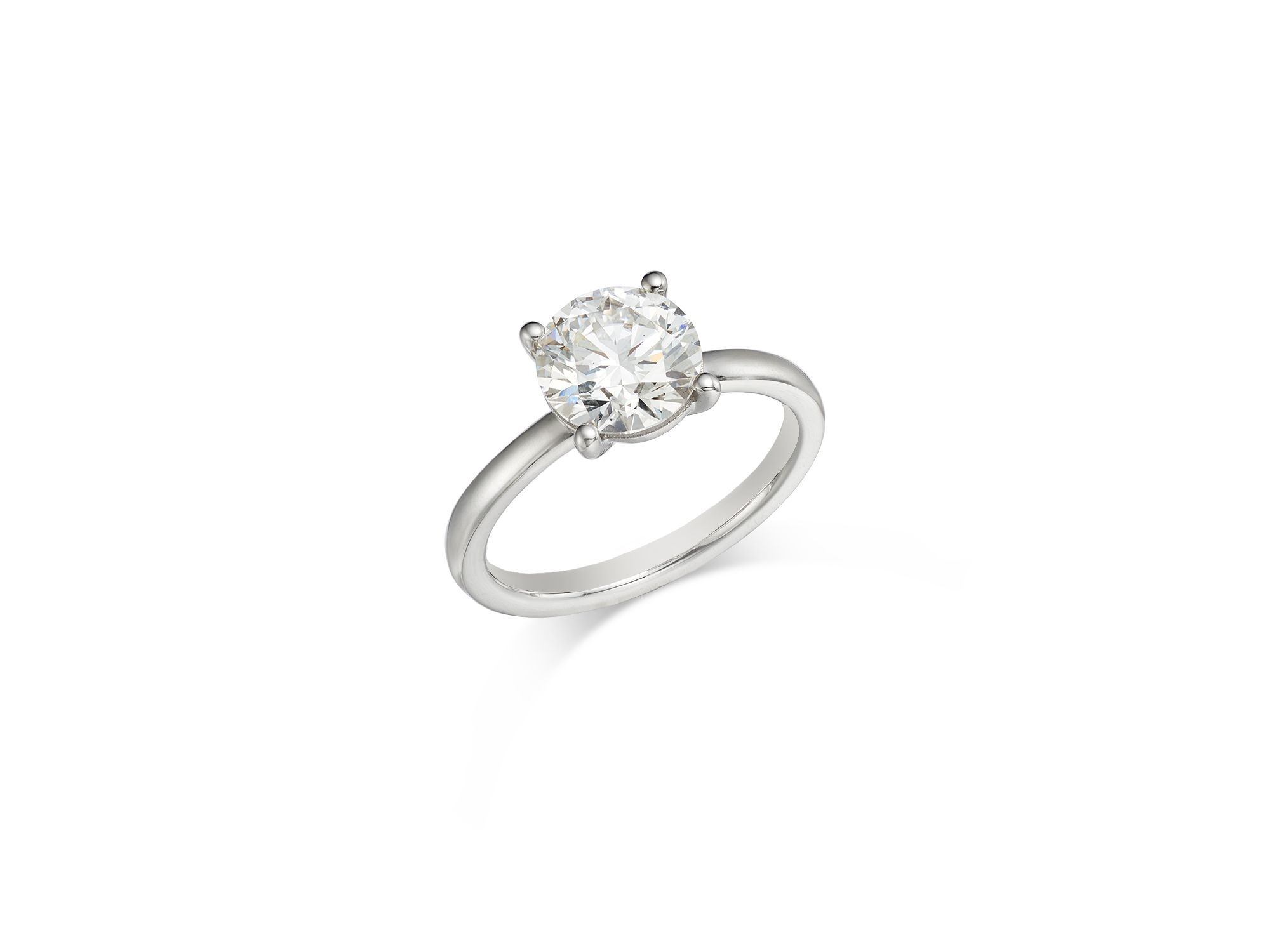 Certified Lab Grown Round Diamond Ring 18K White Gold, 2.0 tcw — Image 3