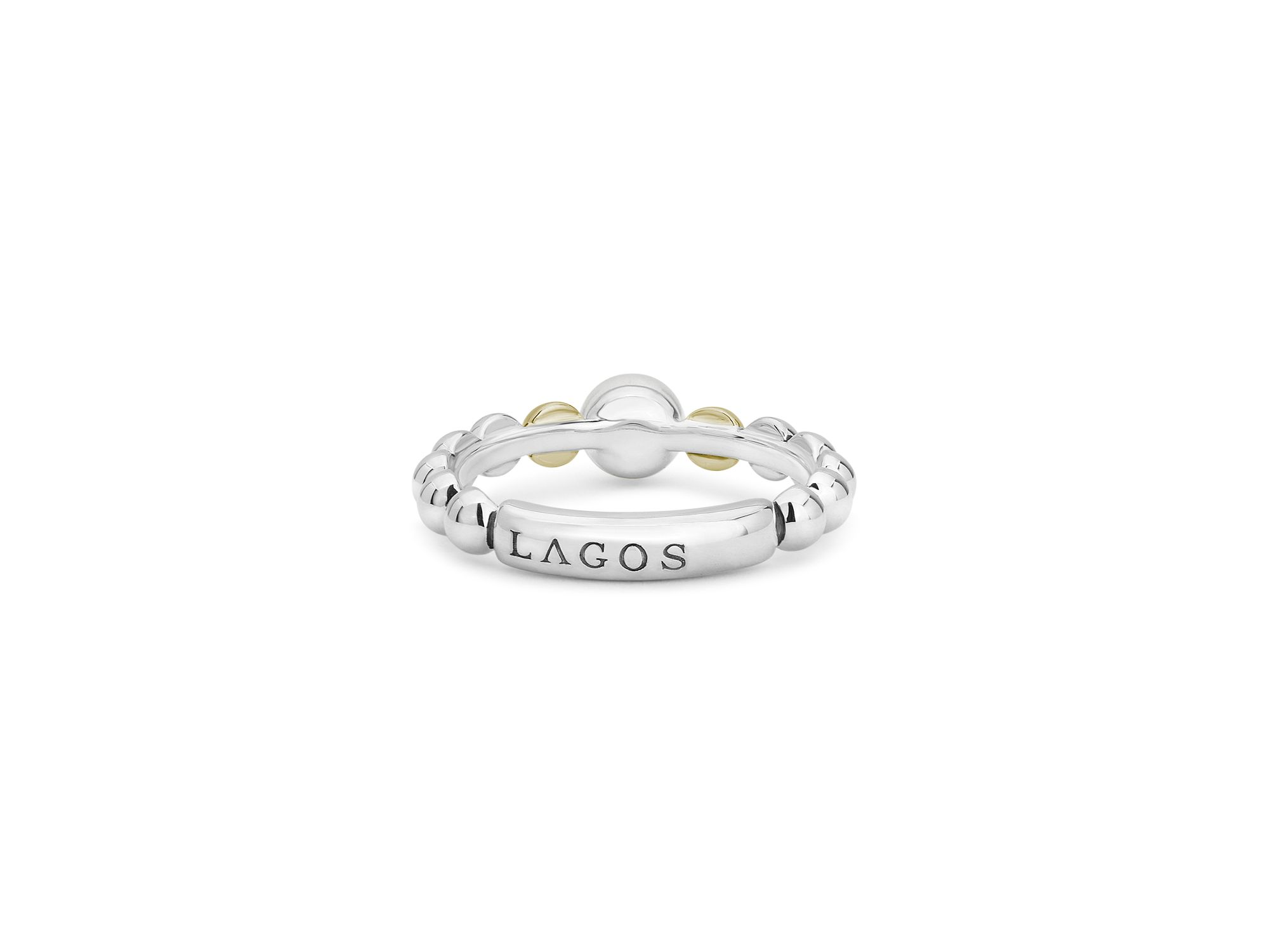 Sterling Silver & 18K Yellow Gold Luna Cultured Freshwater Pearl Ring — Image 4