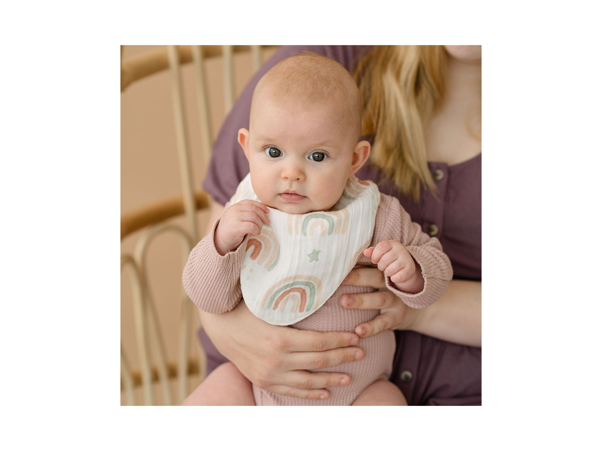 Rainbow/Butterfly Muslin Bibs, 3 Pack - Ages 0-3 — Image 5