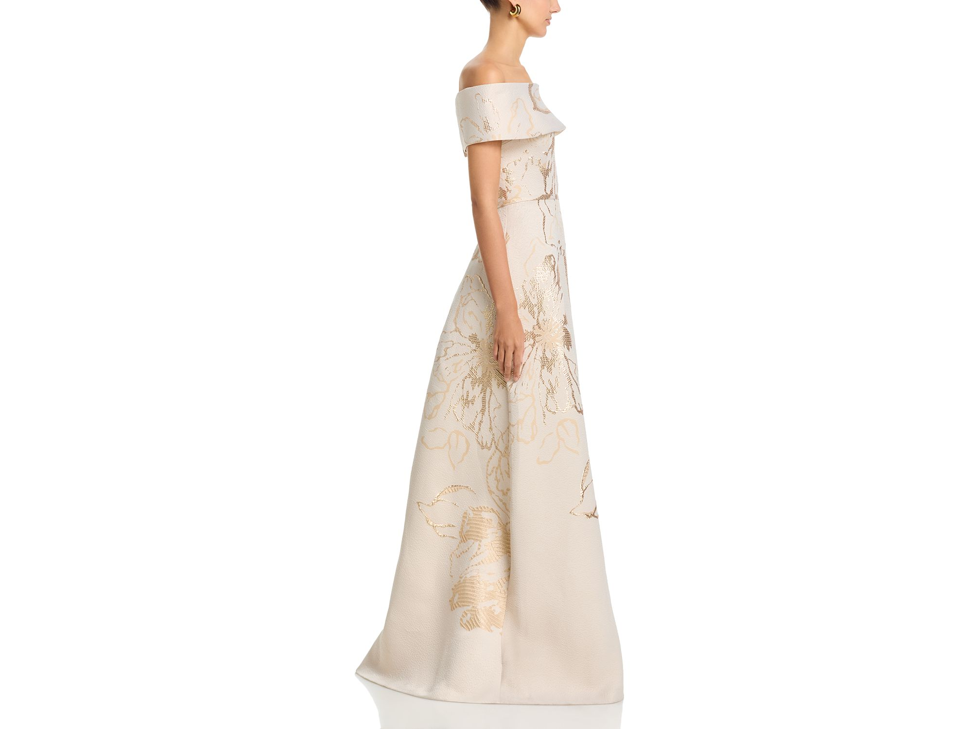 Jacquard Cuff Bodice Gown — Image 5