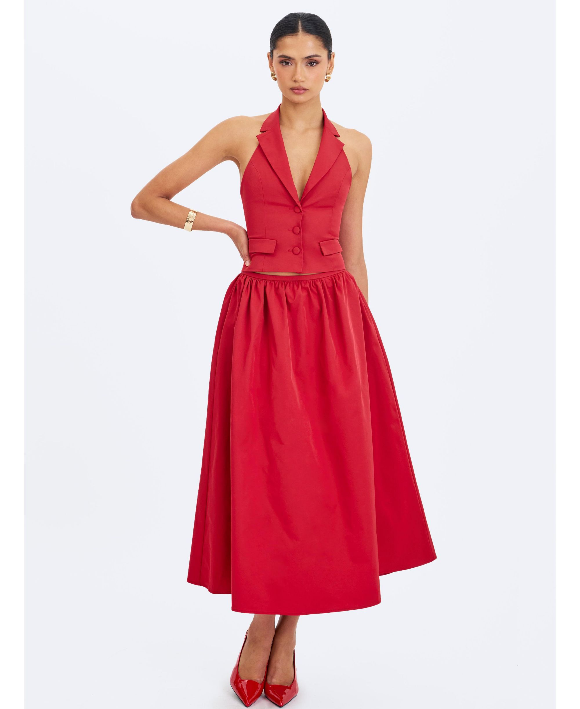 Ursella Halter Single-Breasted Lapel Top — Image 6