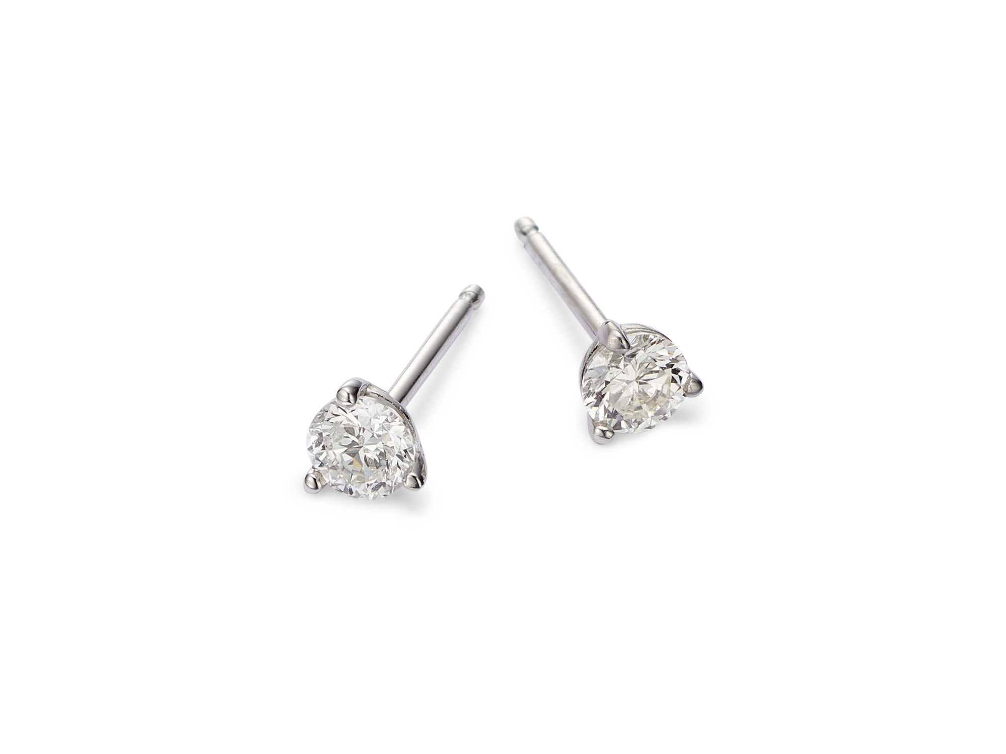 Certified Diamond Stud Earrings in 18K White Gold, 0.33 tcw — Image 5