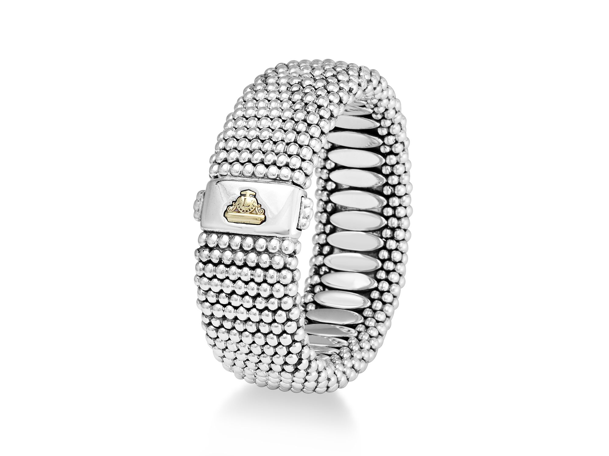Sterling Caviar Wide Bracelet — Image 3