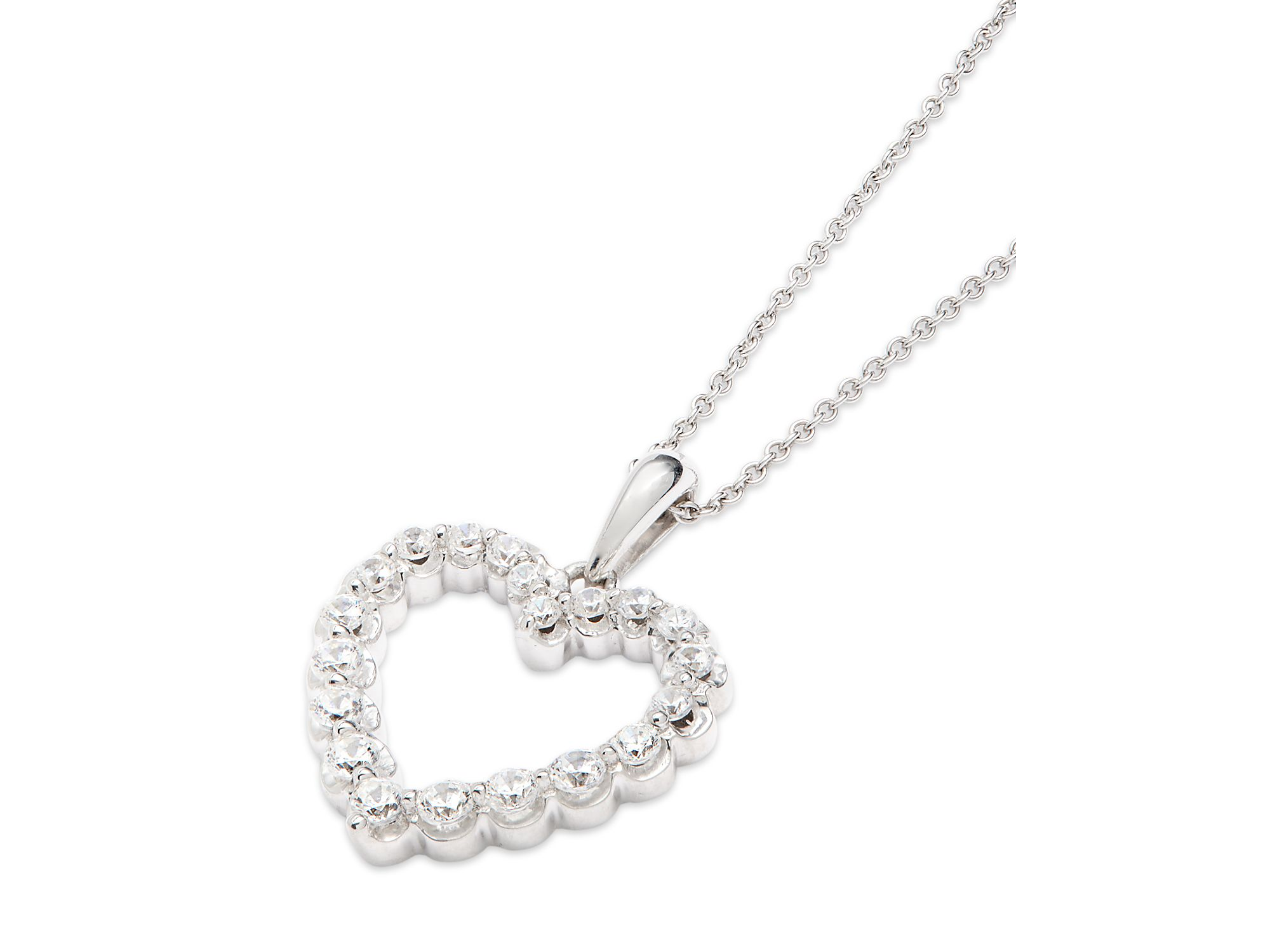 Diamond Classic Heart Pendant Necklace Collection in 14K Gold, 0.25 tcw — Image 6
