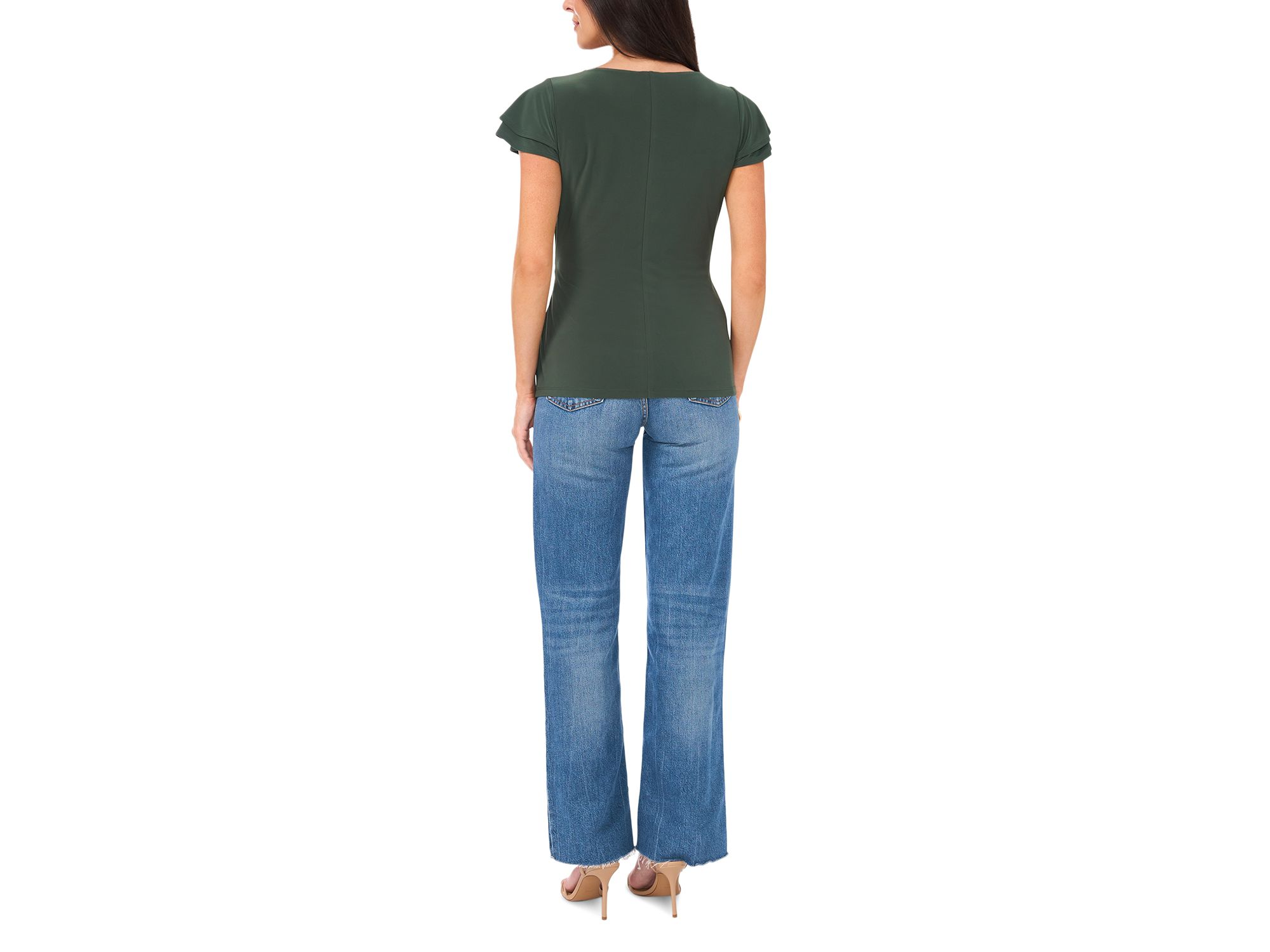 Crossover Flutter Sleeve Top — Image 4