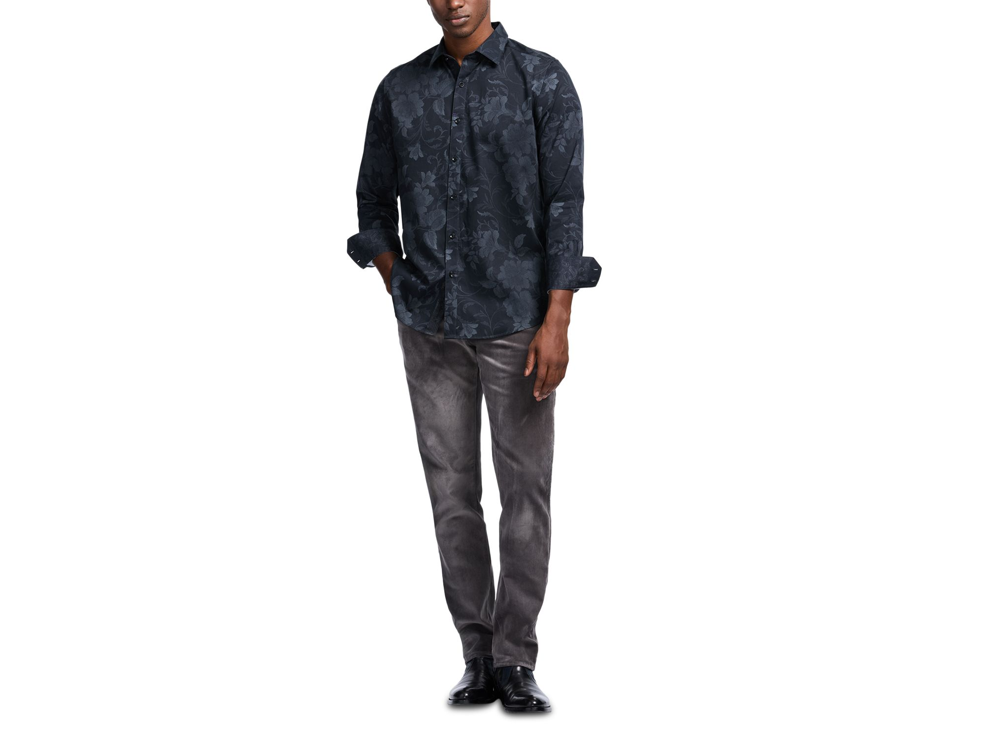 Barnsworth Cotton Button Down Shirt — Image 6