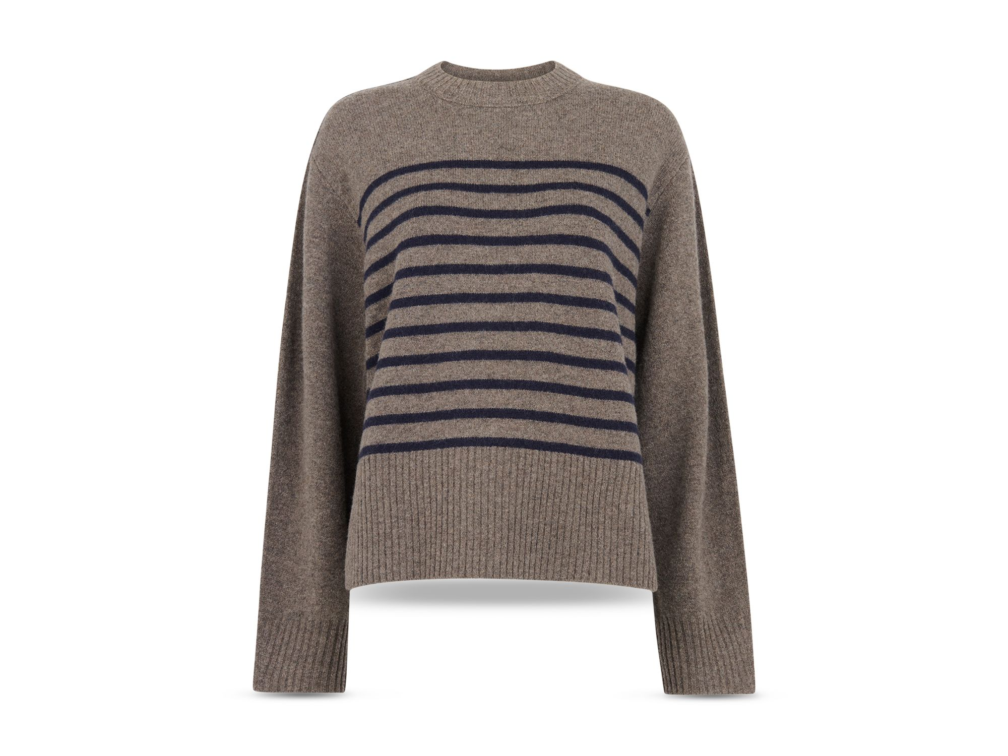 Wool Stripe Crewneck Sweater — Image 4