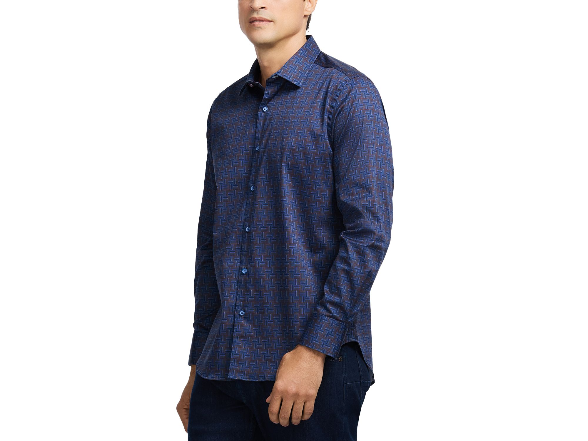 Talbot Cotton Blend Button Down Shirt — Image 5